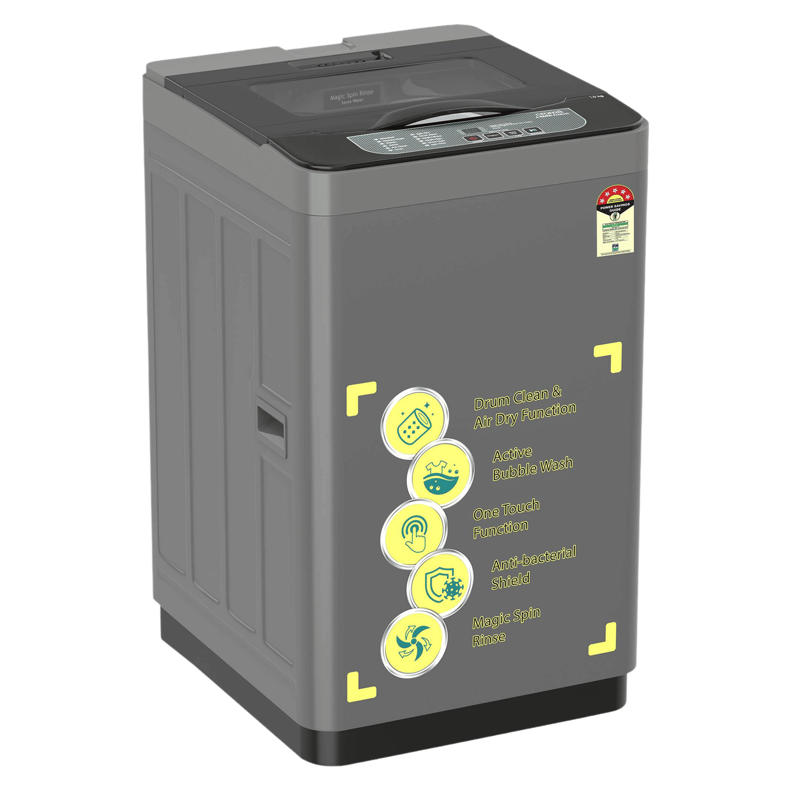 Croma 7 kg 5 Star Fully Automatic Top Load Washing Machine ( Spin Dry Function, Grey)_6