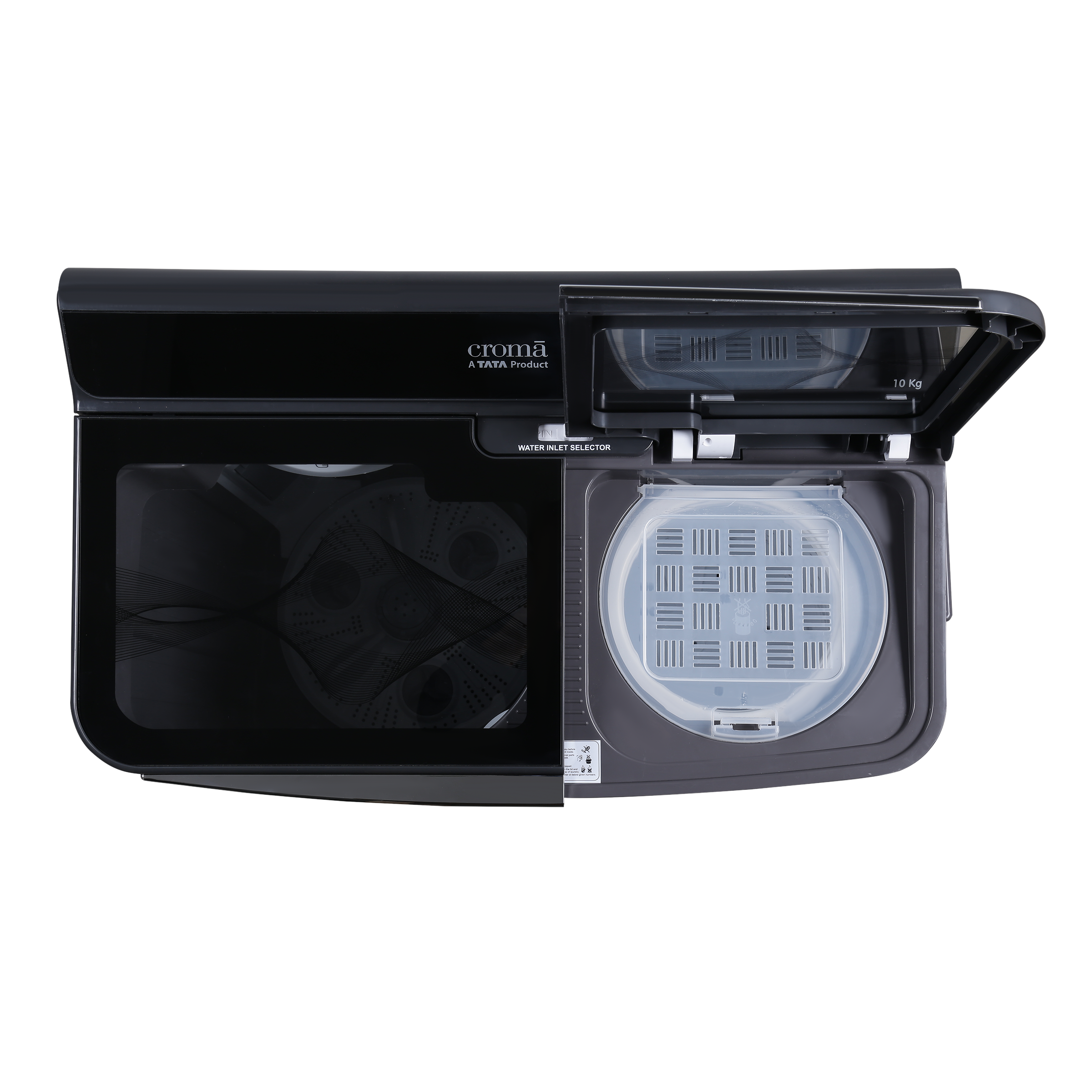 Croma 10 kg 5 Star Semi Automatic Washing Machine with Dual Waterfall Mechanism ( Dark Grey)_12