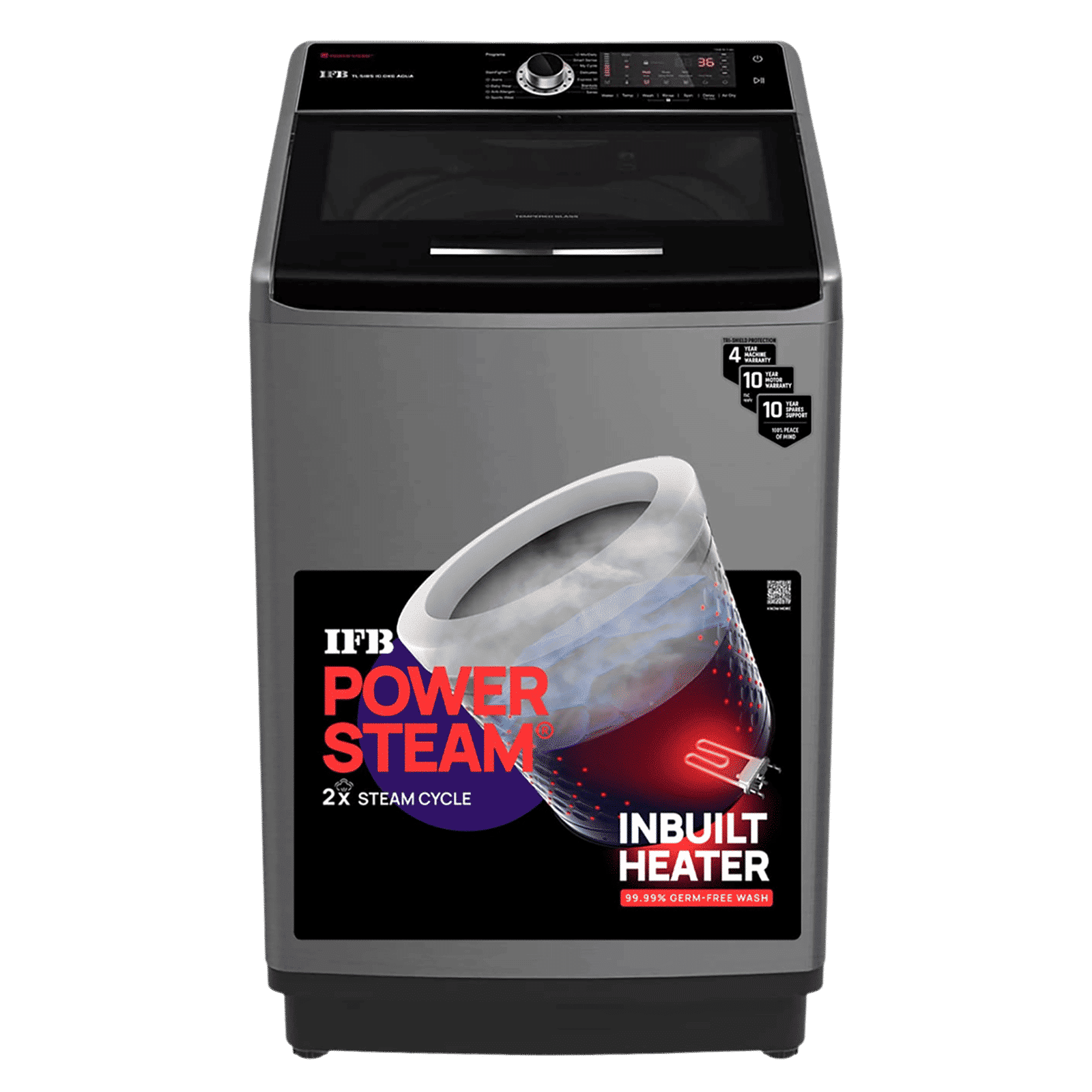IFB 10 kg 5 Star Fully Automatic Top Load Washing Machine (Aqua, TL-SIBS, Steam Wash Technology, Inox)_1