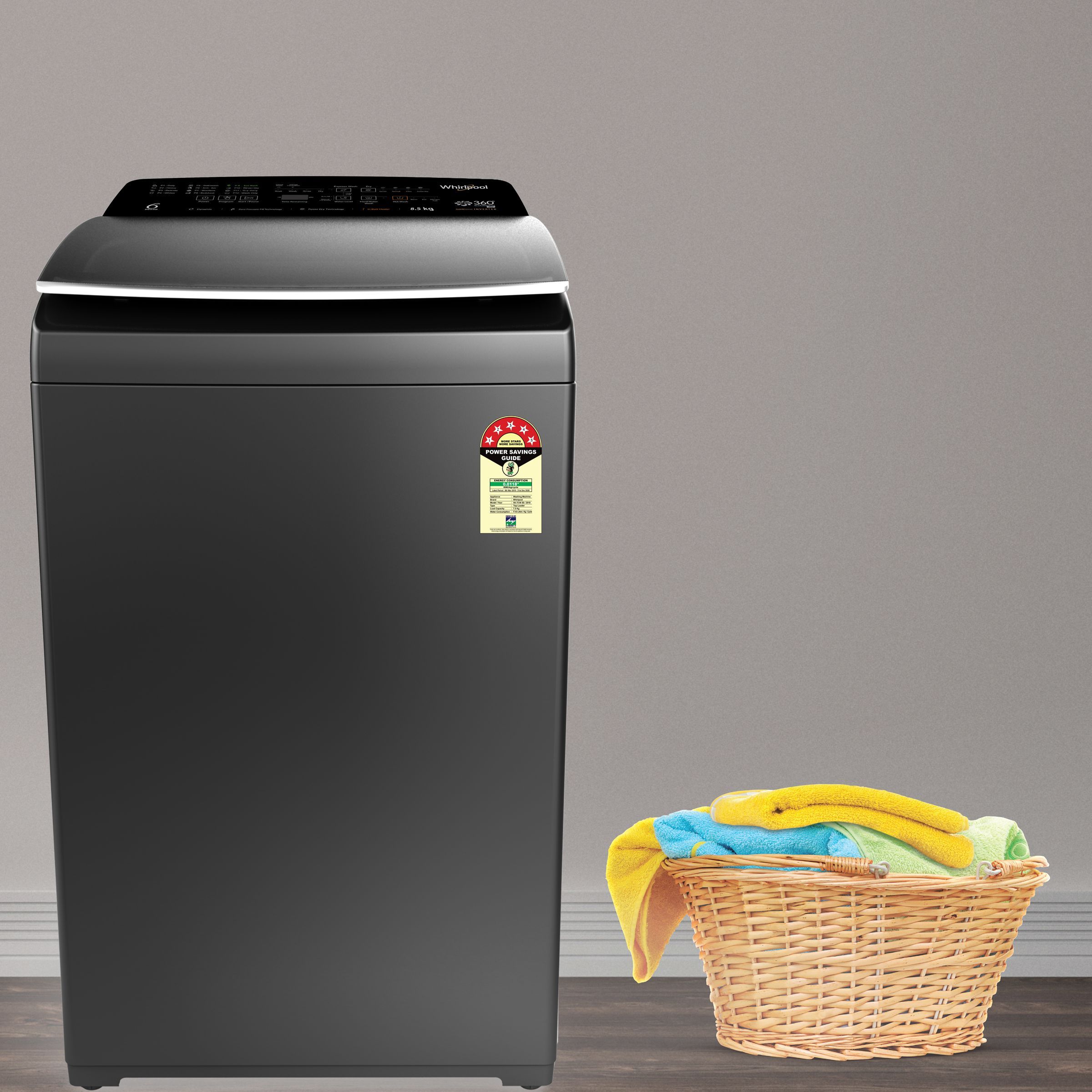 Whirlpool 8.5 kg 5 Star Fully Automatic Top Load Washing Machine (360 BW PRO INV H 8.5, In-Built Heater, Graphite) Whirlpool 8.5 kg 5 Star Fully Automatic Top Load Washing Machine (360 BW PRO INV H 8.5, In-Built Heater, Graphite)_6