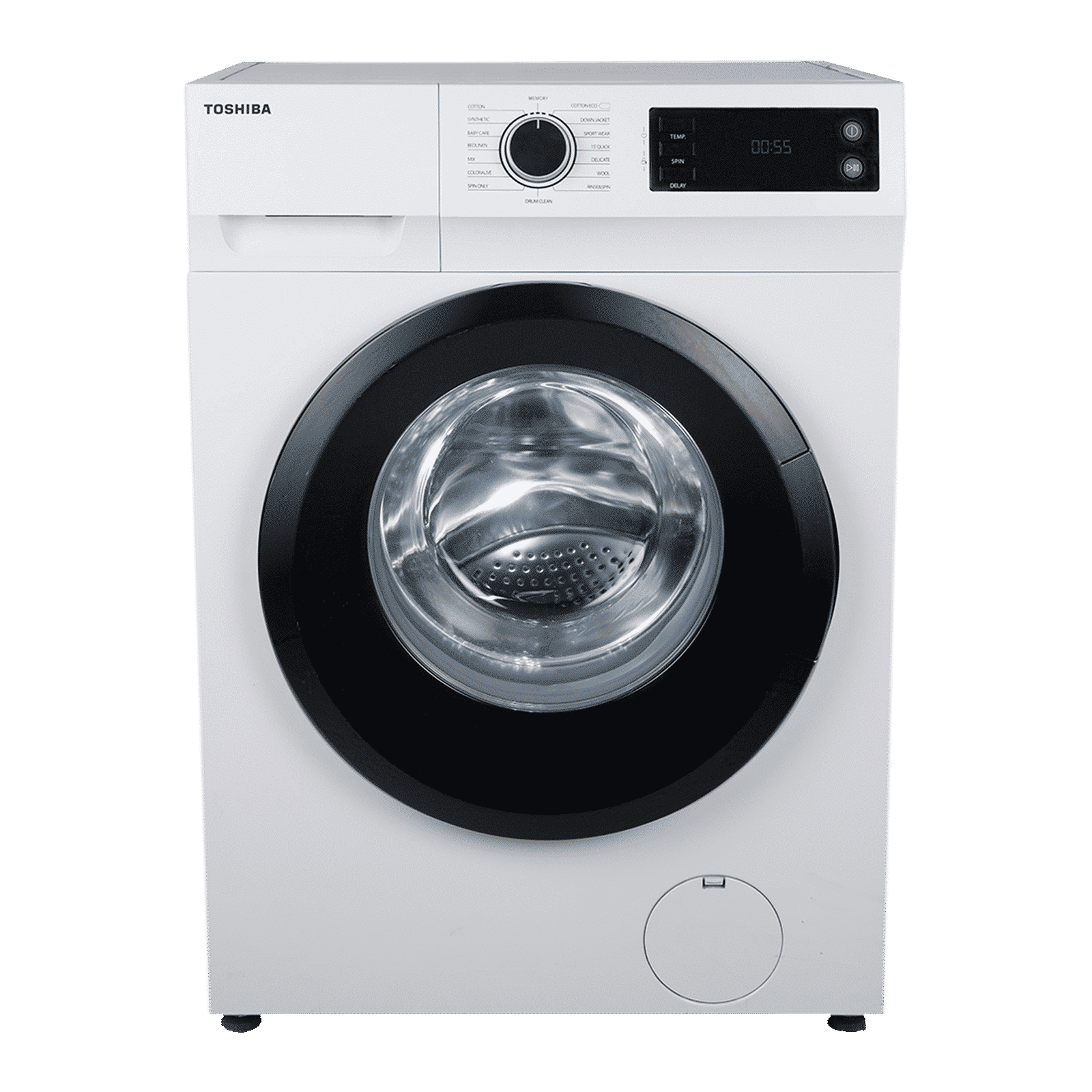 TOSHIBA 8 kg 5 Star Inverter Fully Automatic Front Load Washing Machine (TW-BJ90S2-IND(WK), Anti Bacterial Gasket, White)_1