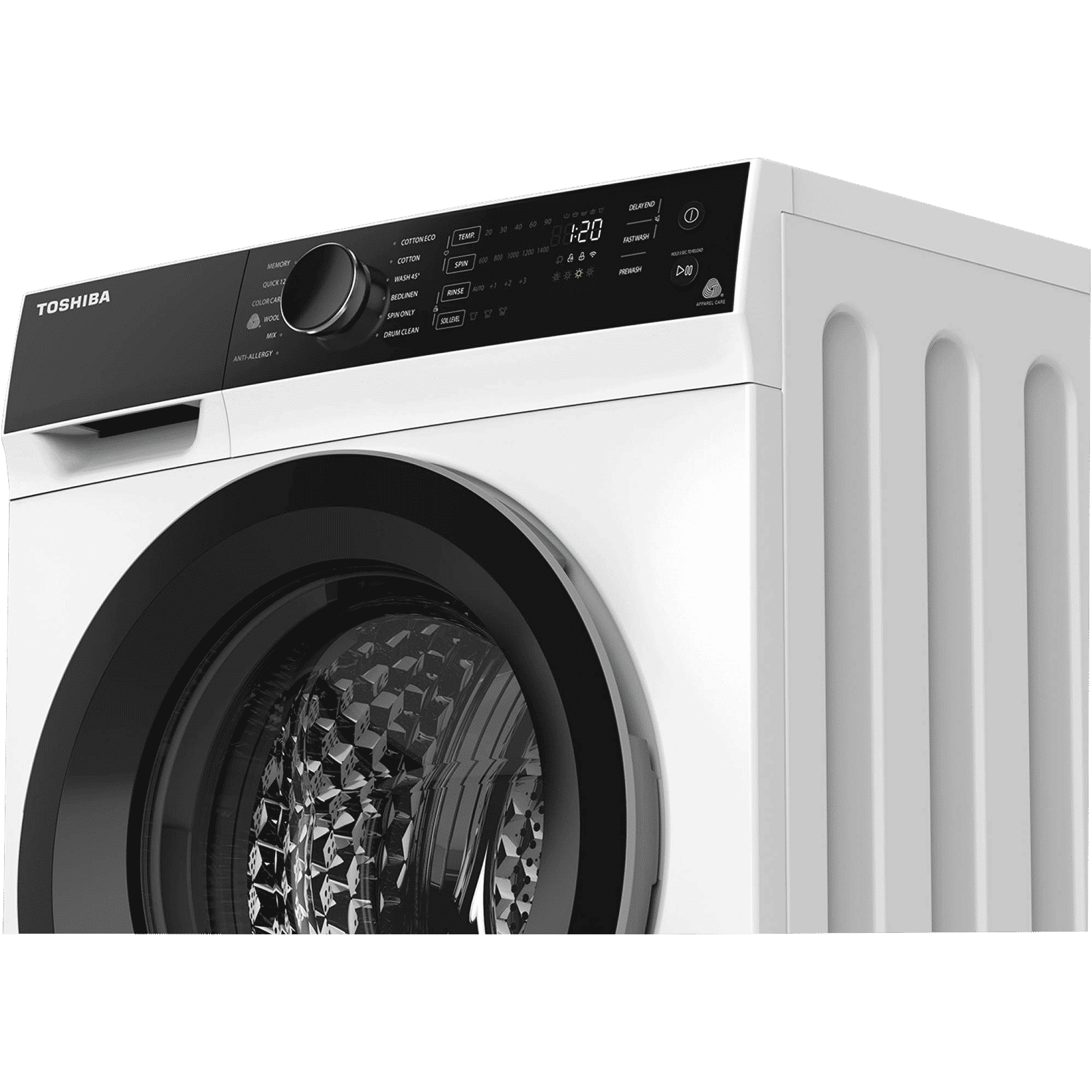 TOSHIBA 8 kg 5 Star Inverter Fully Automatic Front Load Washing Machine (TW-BJ90S2-IND(WK), Anti Bacterial Gasket, White)_13