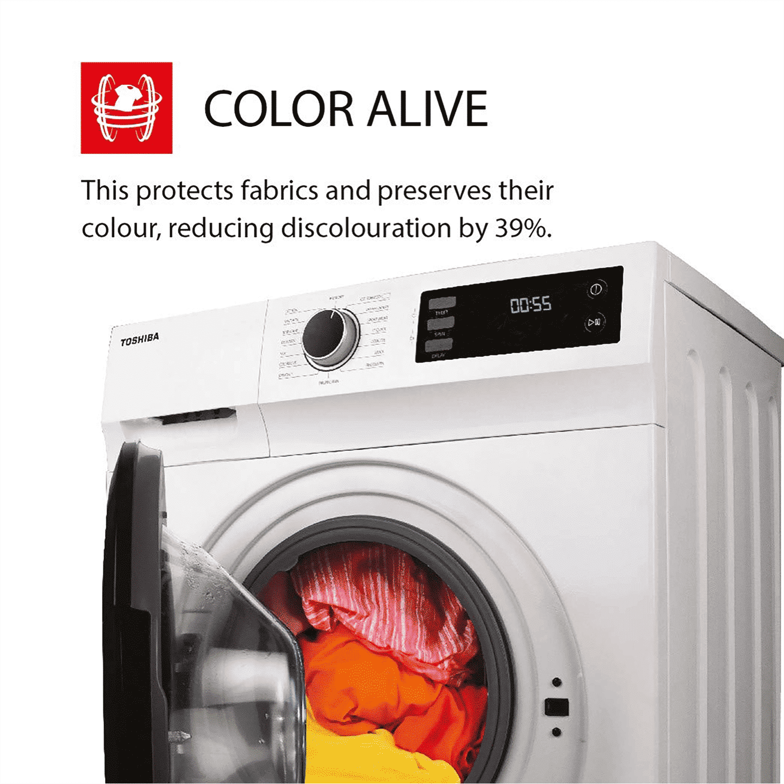 TOSHIBA 8 kg 5 Star Inverter Fully Automatic Front Load Washing Machine (TW-BJ90S2-IND(WK), Anti Bacterial Gasket, White)_16