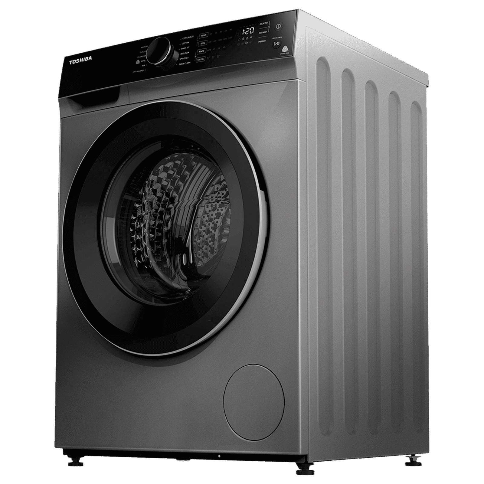 TOSHIBA 9 kg 5 Star Fully Automatic Front Load Washing Machine (TW-BJ100M4-IND(SK), In-Built Heater, Silver)_5