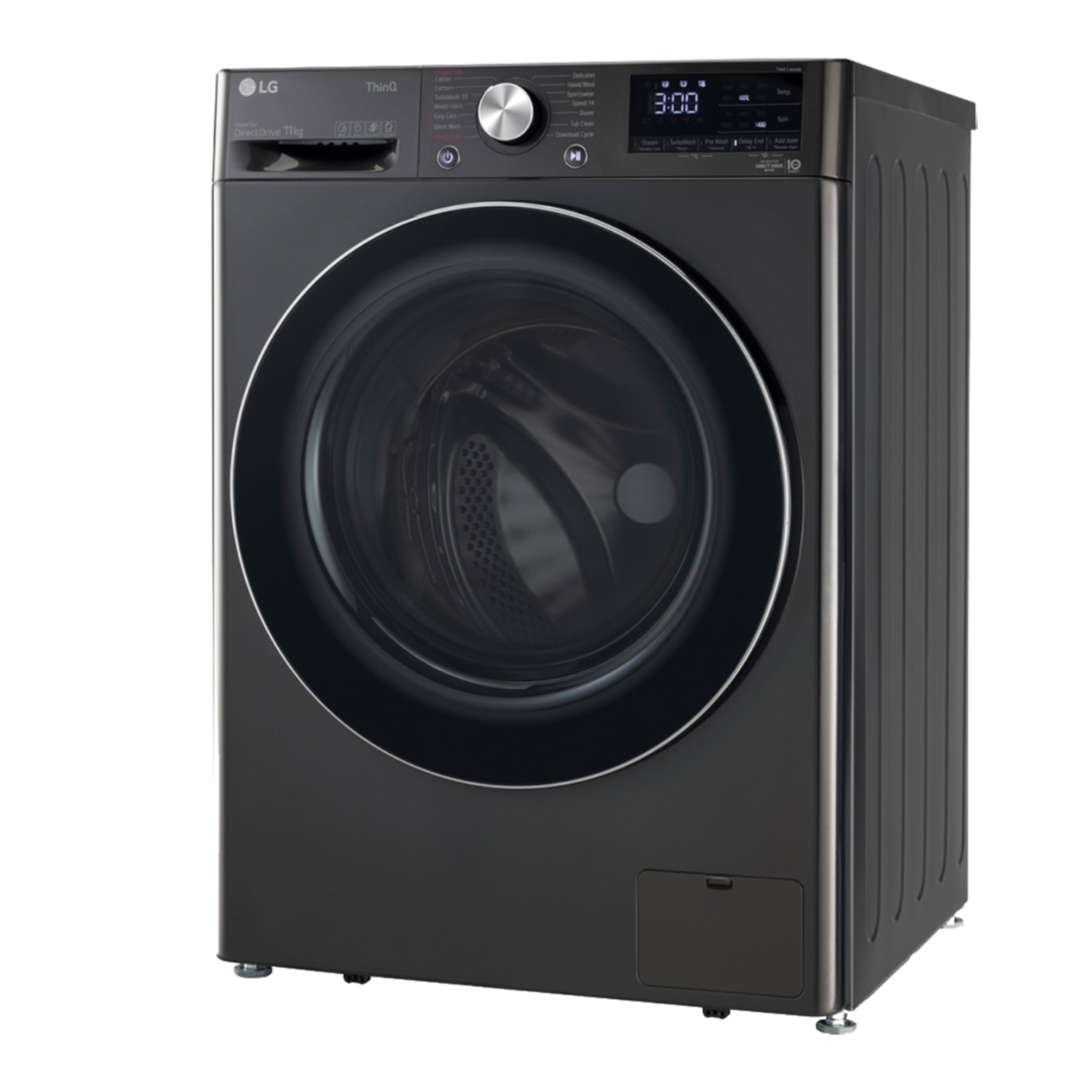 LG 11 kg 5 Star Inverter Fully Automatic Front Load Washing Machine (FHP1411Z9B.ABLQEIL, Steam Wash Technology, Black)_3