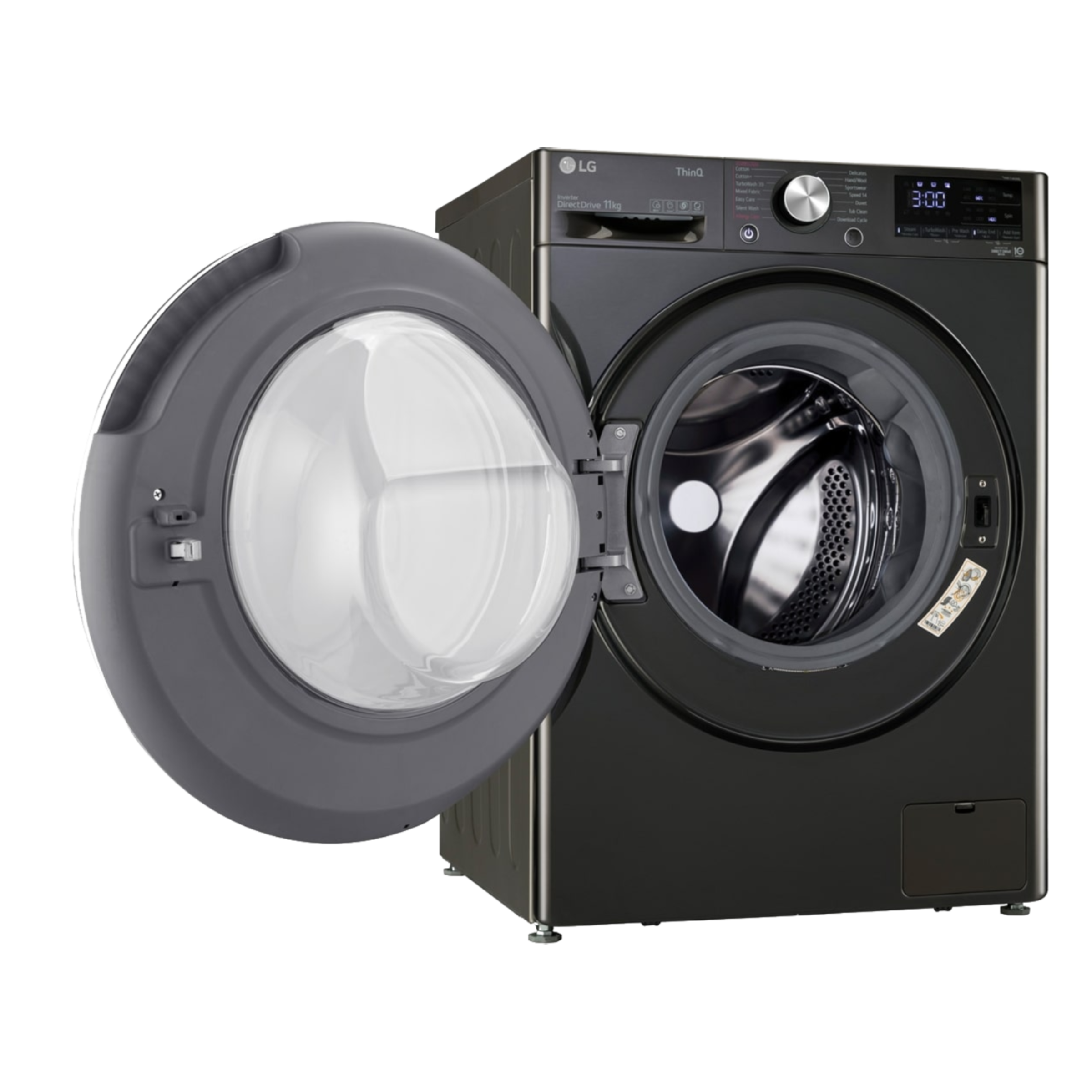 LG 11 kg 5 Star Inverter Fully Automatic Front Load Washing Machine (FHP1411Z9B.ABLQEIL, Steam Wash Technology, Black)_4