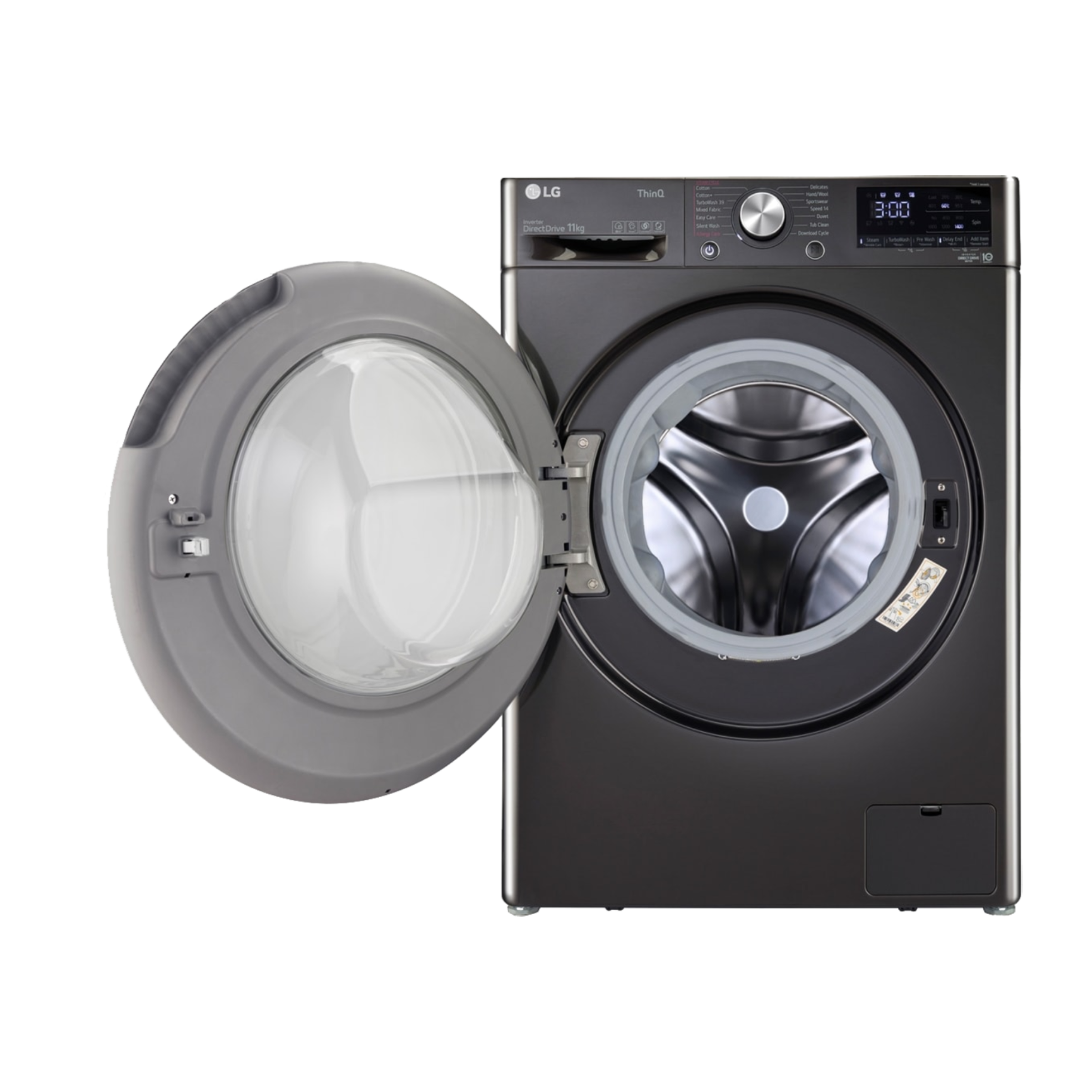 LG 11 kg 5 Star Inverter Fully Automatic Front Load Washing Machine (FHP1411Z9B.ABLQEIL, Steam Wash Technology, Black)_8