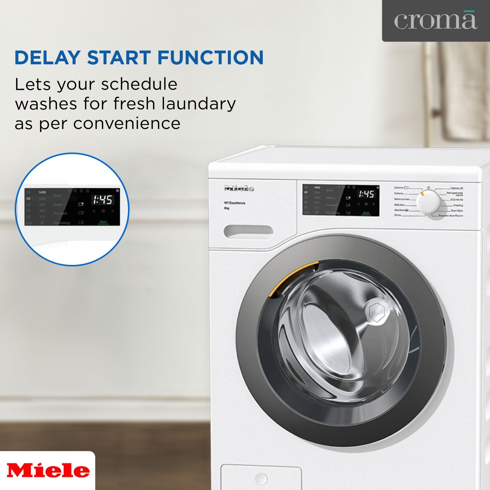 Miele 8 kg Fully Automatic Front Load Washing Machine (WED125, CapDosing Portioned Dispensing, Lotus White)_9