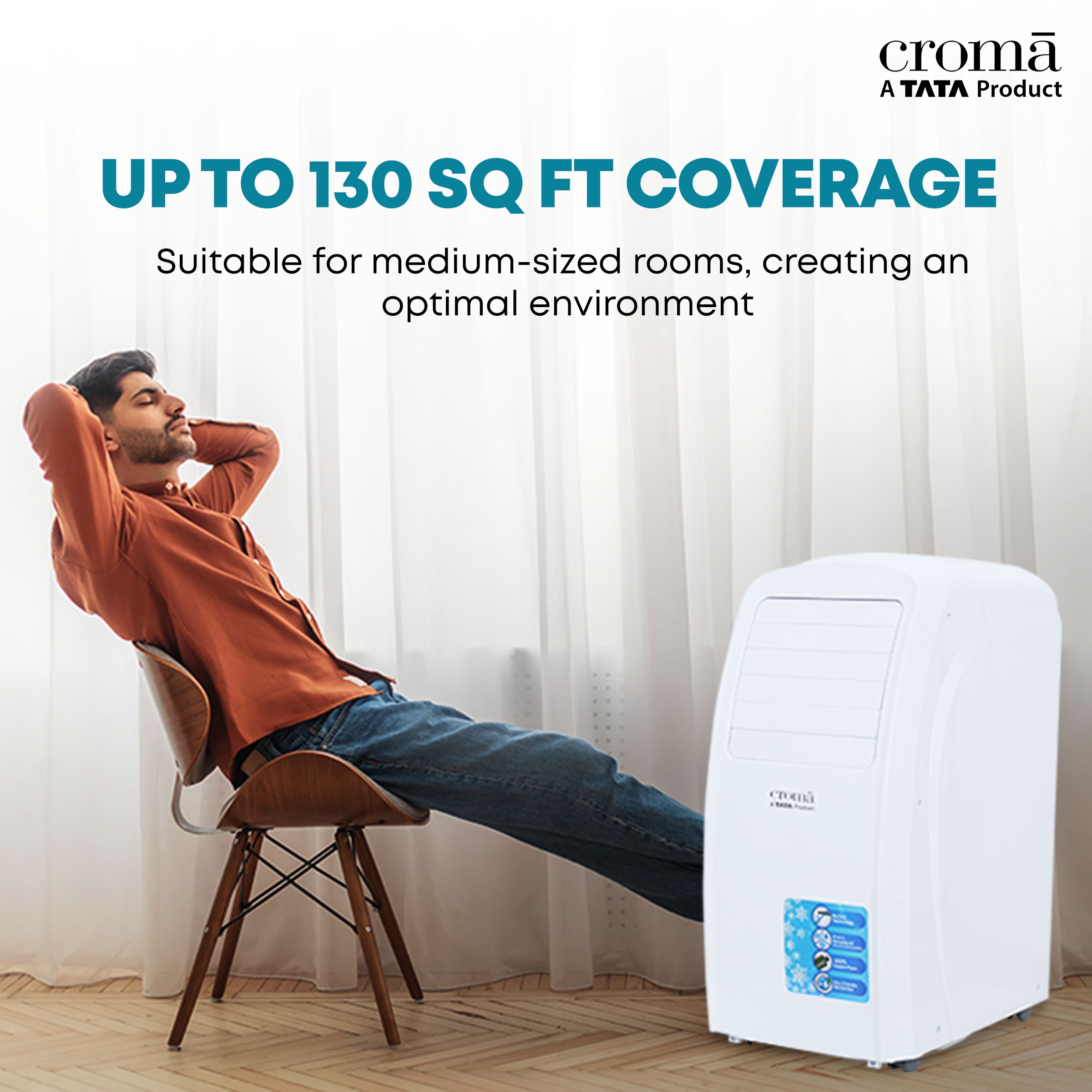 Croma 1.5 Ton Portable AC (Dust Filter, Copper Condenser, CRLA018PAA025801) Croma 1.5 Ton Portable AC (Dust Filter, Copper Condenser, CRLA018PAA025801)_11