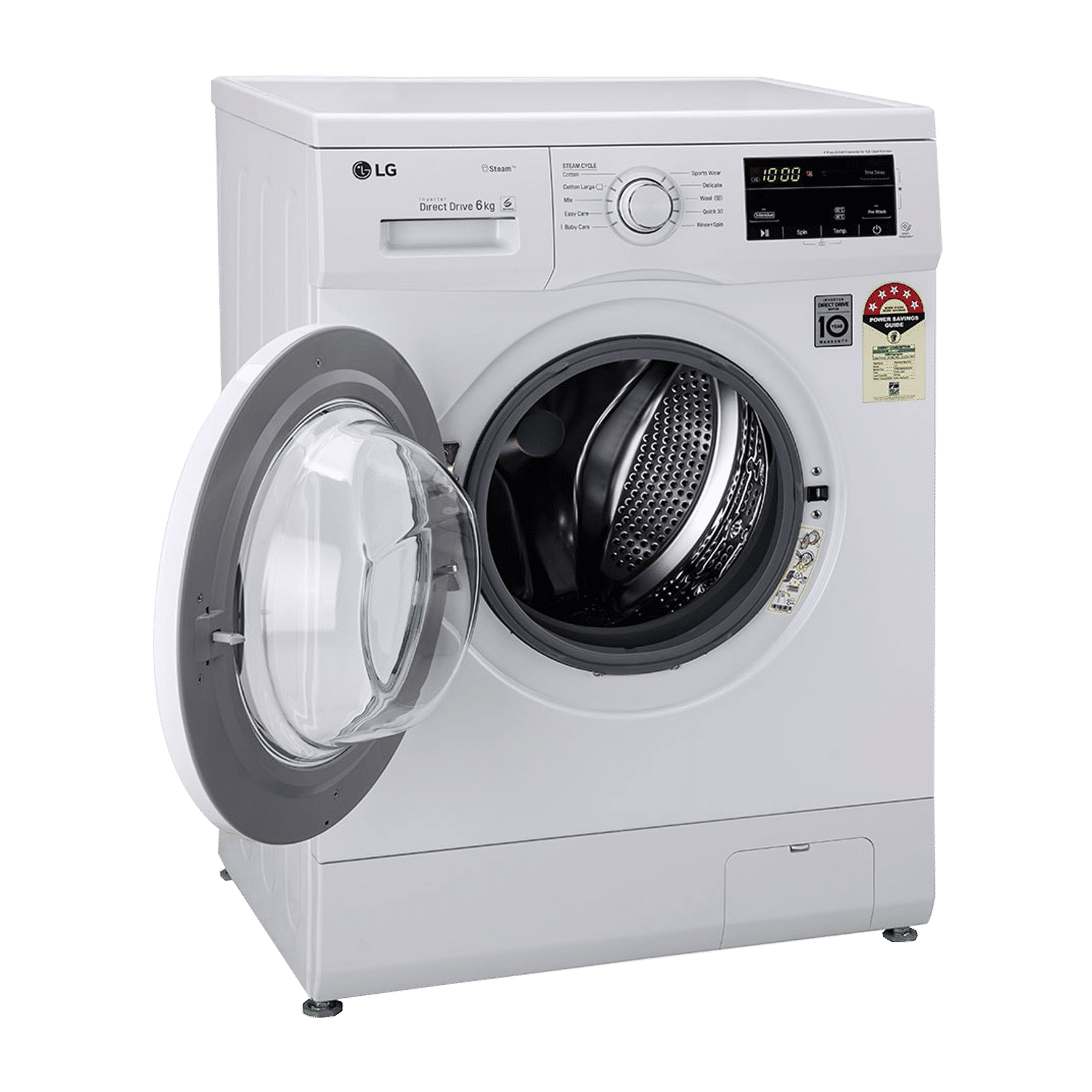 LG 6 kg 5 Star Inverter Fully Automatic Front Load Washing Machine (FHM1006SDW, 6 Motion Direct Drive, White) LG 6 kg 5 Star Inverter Fully Automatic Front Load Washing Machine (FHM1006SDW, 6 Motion Direct Drive, White)_14