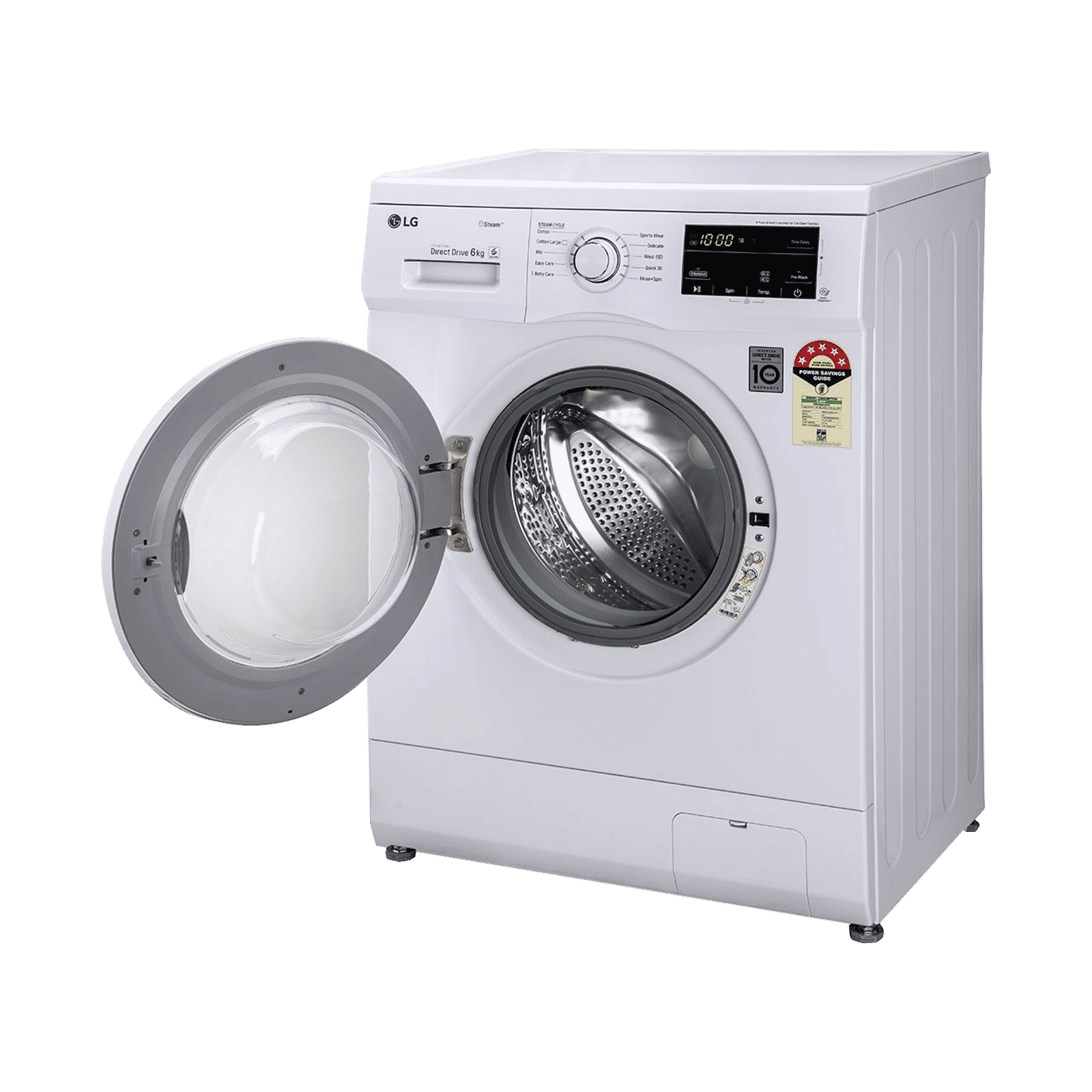 LG 6 kg 5 Star Inverter Fully Automatic Front Load Washing Machine (FHM1006SDW, 6 Motion Direct Drive, White) LG 6 kg 5 Star Inverter Fully Automatic Front Load Washing Machine (FHM1006SDW, 6 Motion Direct Drive, White)_15