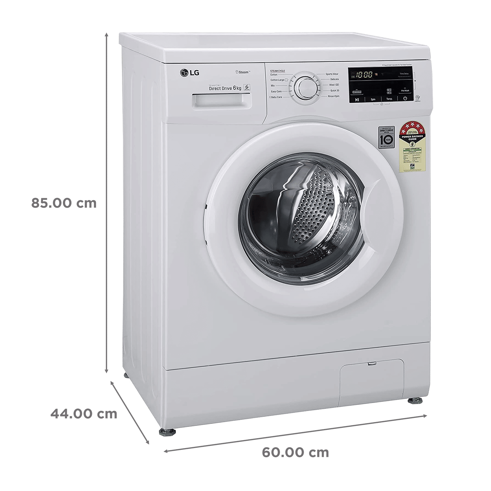 LG 6 kg 5 Star Inverter Fully Automatic Front Load Washing Machine (FHM1006SDW, 6 Motion Direct Drive, White) LG 6 kg 5 Star Inverter Fully Automatic Front Load Washing Machine (FHM1006SDW, 6 Motion Direct Drive, White)_3