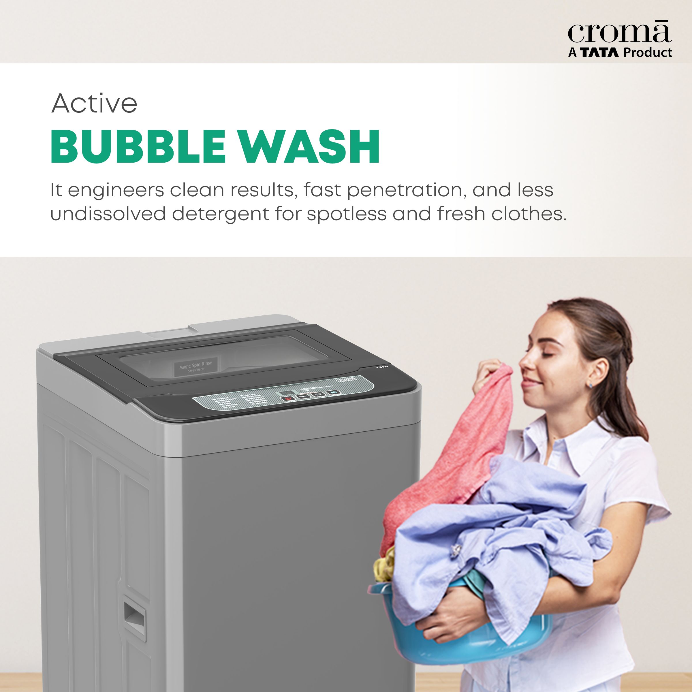 Croma 7.5 Kg 5 Star Fully Automatic Top Load Washing Machine ( Anti-Bacterial Shield, Dark Grey)_12