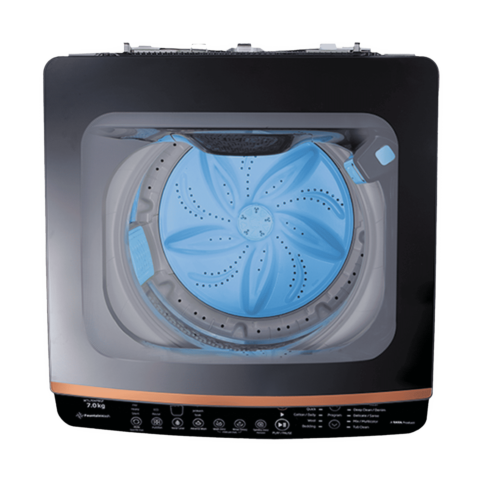 Voltas Beko 7 kg 5 Star Inverter Fully Automatic Top Load Washing Machine (WTL70VPBGF, Jet Wash, Black)_7