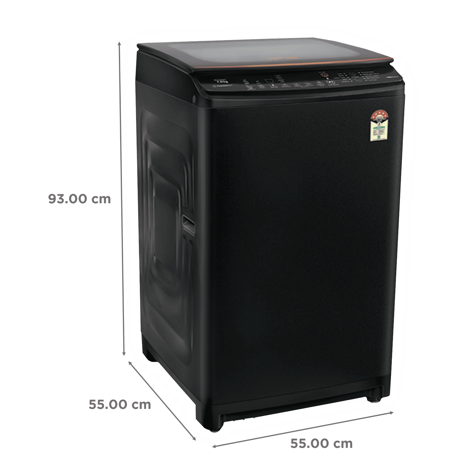 Voltas Beko 7 kg 5 Star Inverter Fully Automatic Top Load Washing Machine (WTL70VPBGF, Jet Wash, Black)_3