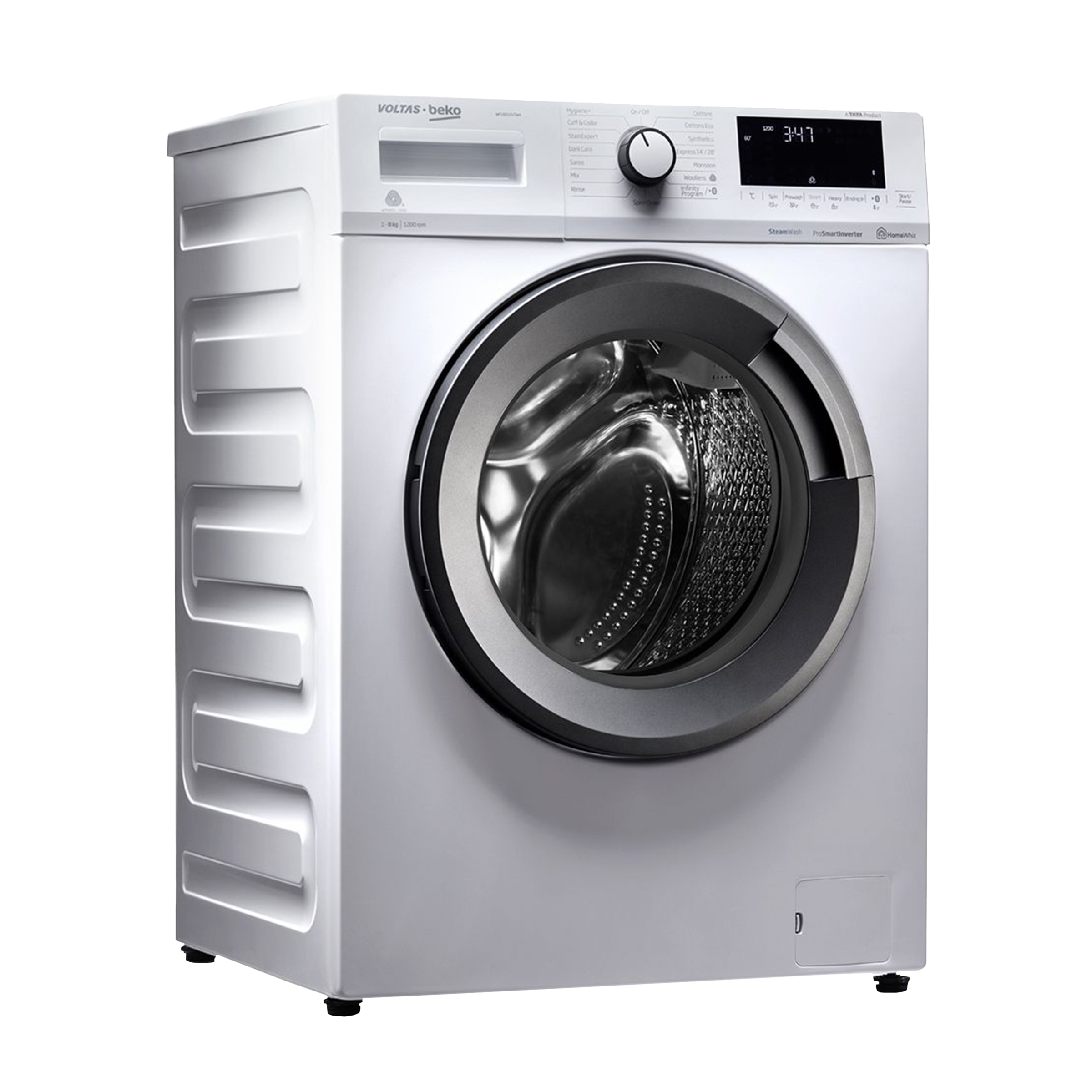 Voltas Beko 8 kg 5 Star Inverter Fully Automatic Front Load Washing Machine (WFL8012VTWA, Steam Wash, White) Voltas Beko 8 kg 5 Star Inverter Fully Automatic Front Load Washing Machine (WFL8012VTWA, Steam Wash, White)_4