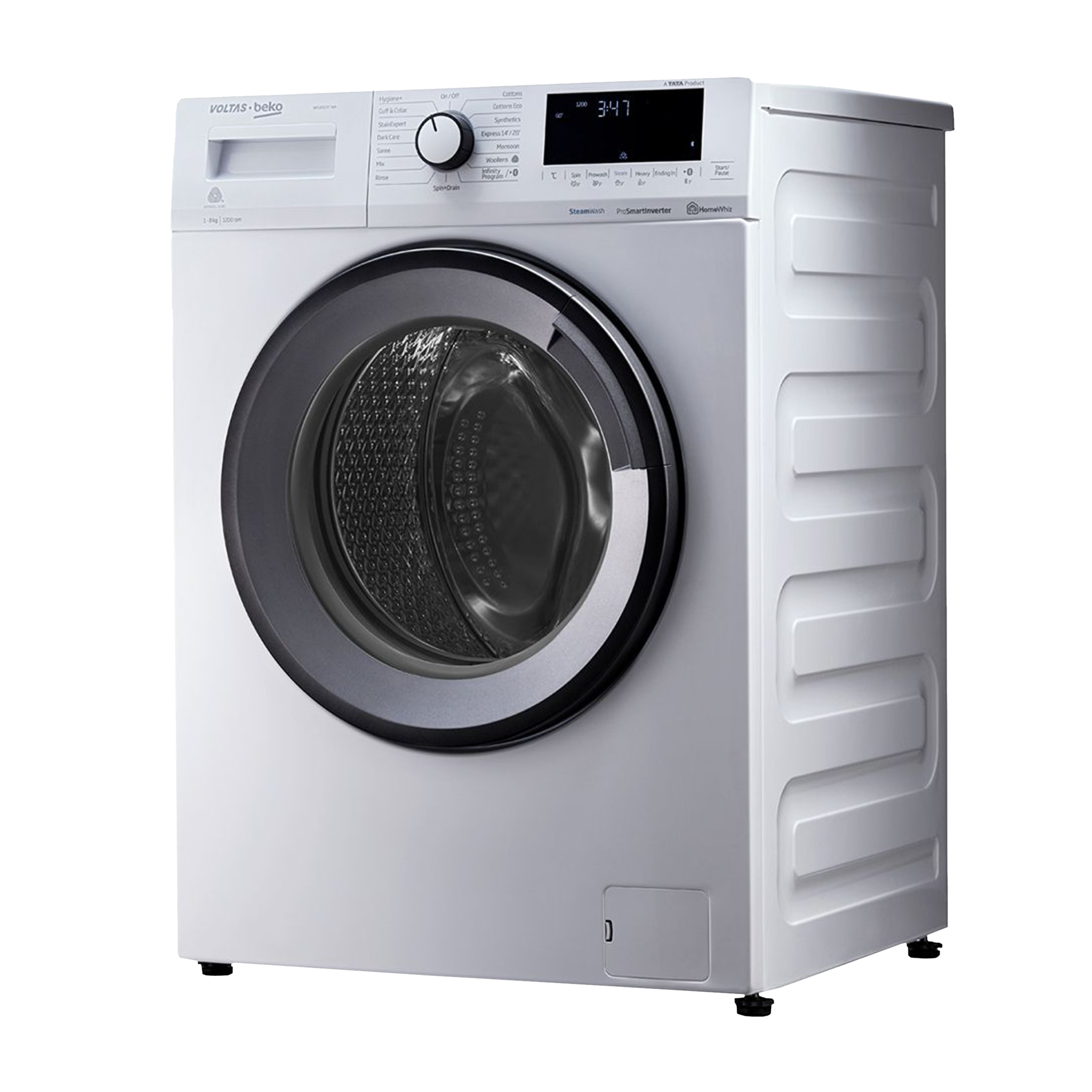 Voltas Beko 8 kg 5 Star Inverter Fully Automatic Front Load Washing Machine (WFL8012VTWA, Steam Wash, White) Voltas Beko 8 kg 5 Star Inverter Fully Automatic Front Load Washing Machine (WFL8012VTWA, Steam Wash, White)_5