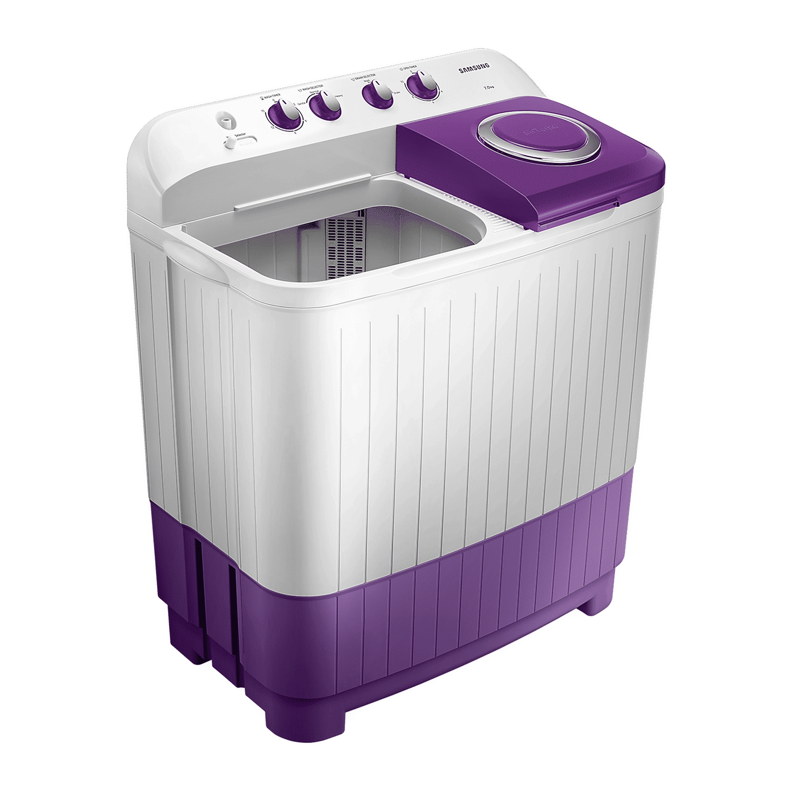 SAMSUNG 7 kg 5 Star Semi Automatic Washing Machine with Double Strong Pulsator (WT70M3000UU/TL, Light Gray & Voilet)_5