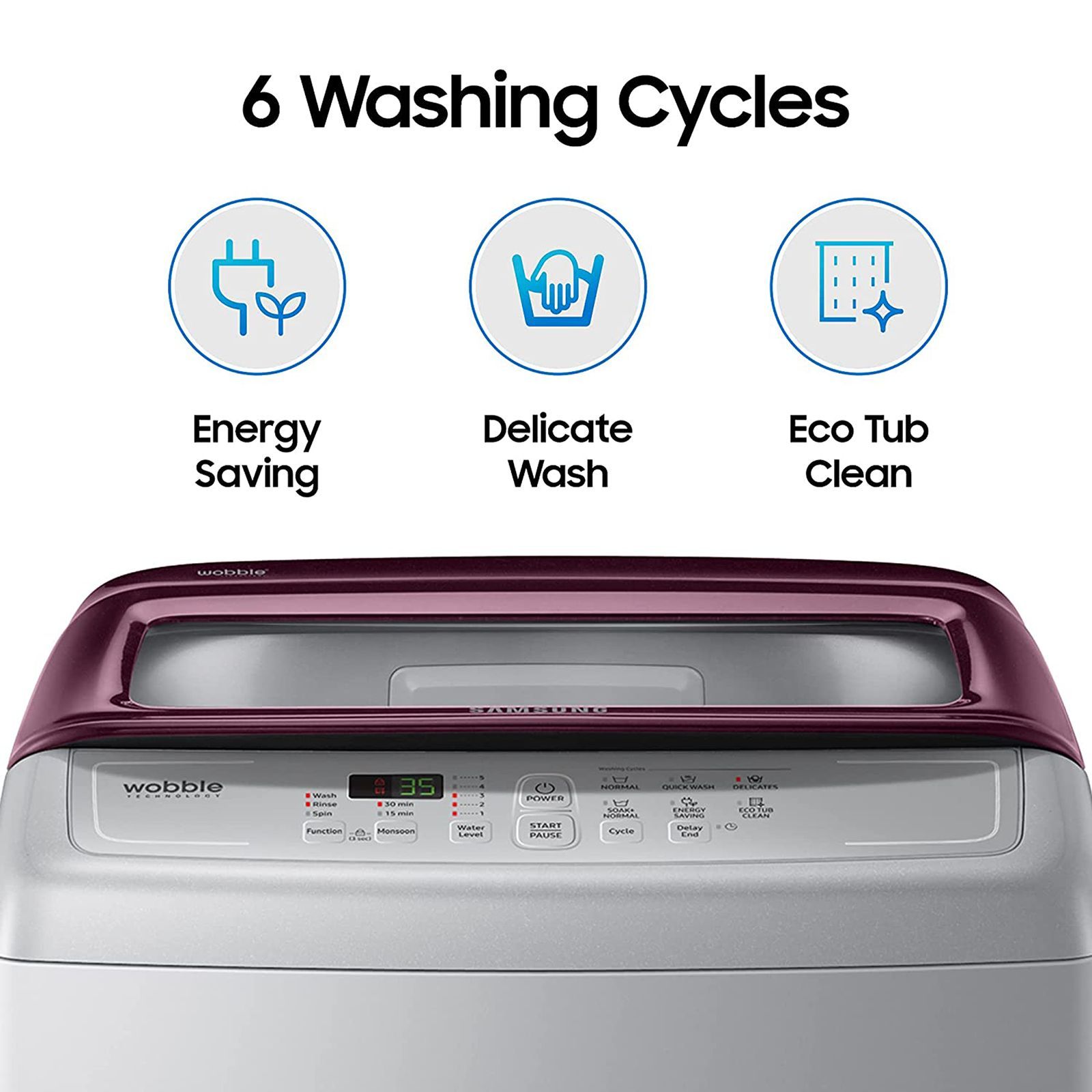 SAMSUNG 7.5 kg Inverter Fully Automatic Top Load Washing Machine (WA75A4022FS/TL, Diamond Drum, Imperial Silver)_10