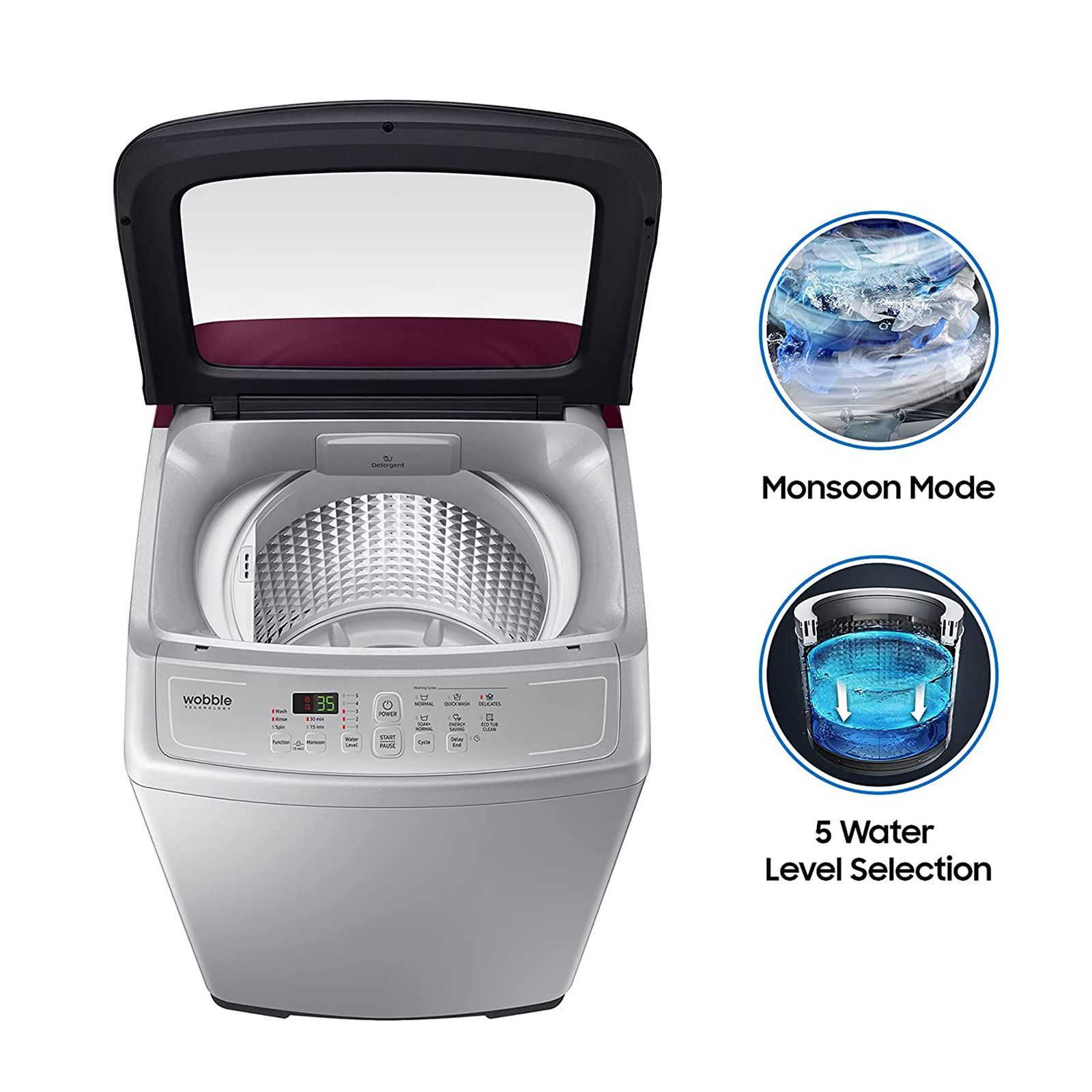 SAMSUNG 7.5 kg Inverter Fully Automatic Top Load Washing Machine (WA75A4022FS/TL, Diamond Drum, Imperial Silver)_11
