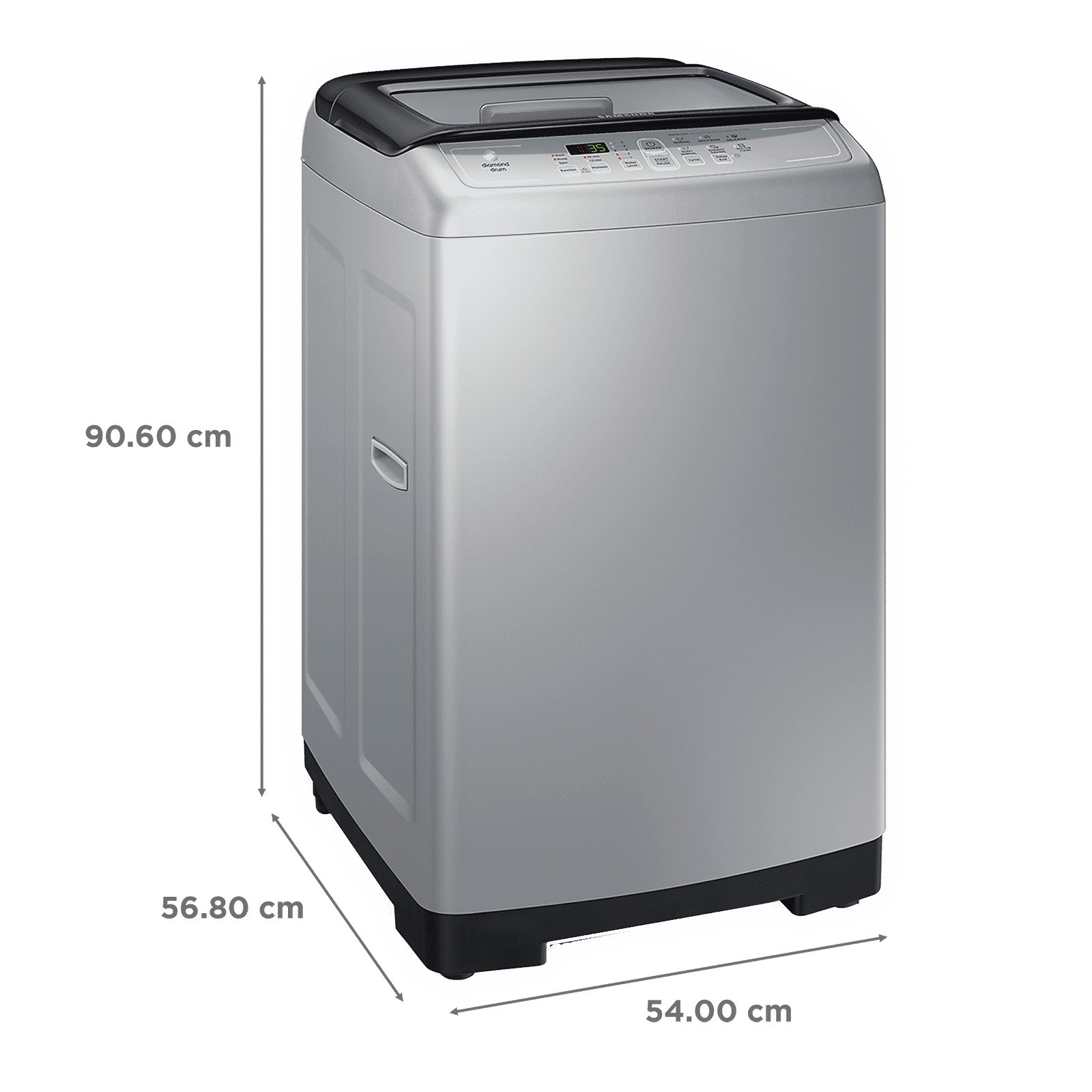 SAMSUNG 6.5 kg Inverter Fully Automatic Top Load Washing Machine (WA65A4002VS/TL, Diamond Drum, Imperial Silver)_3