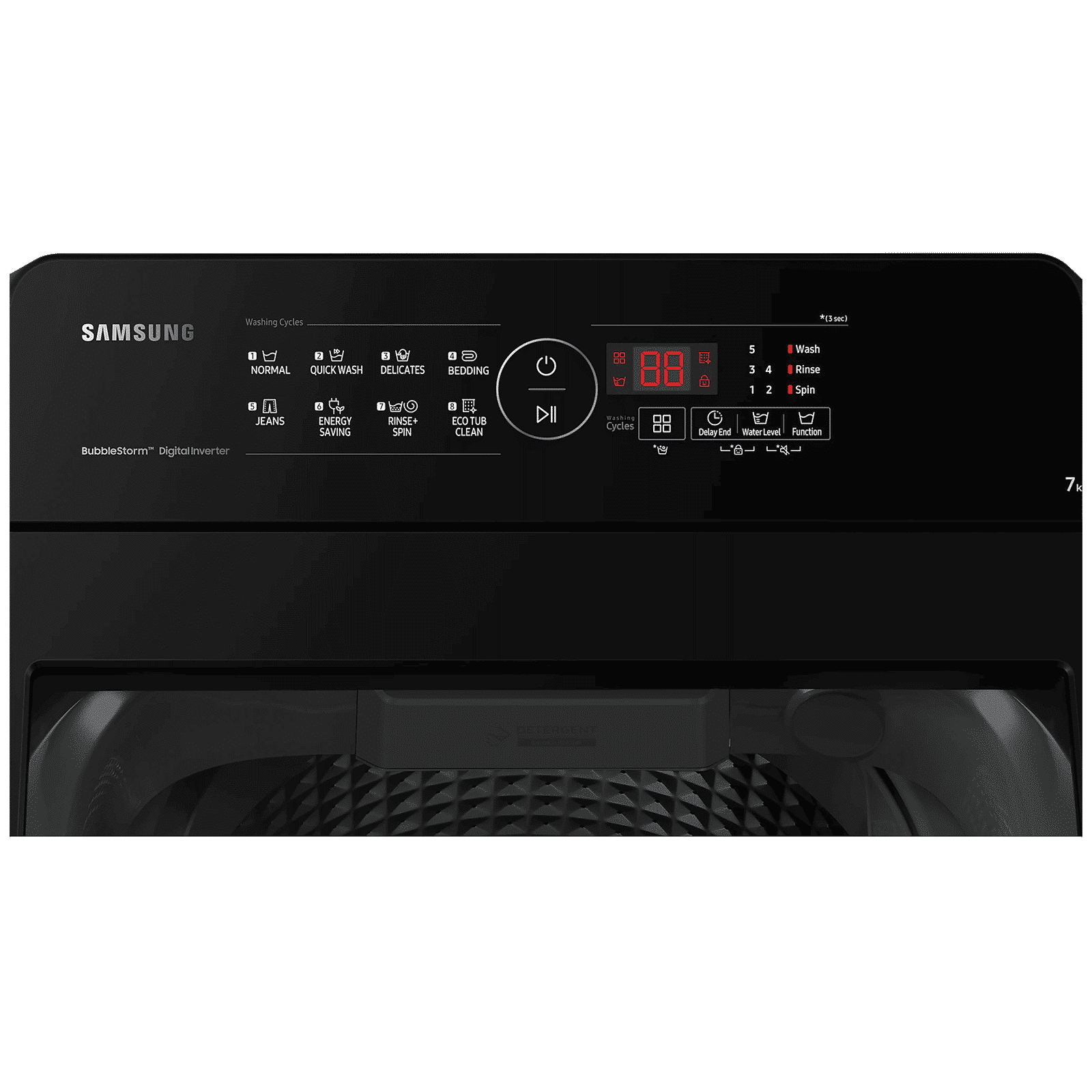 SAMSUNG 7 kg 5 Star Fully Automatic Top Load Washing Machine (WA70BG4441BYTL, Diamond Drum, Lavender Gray)_4