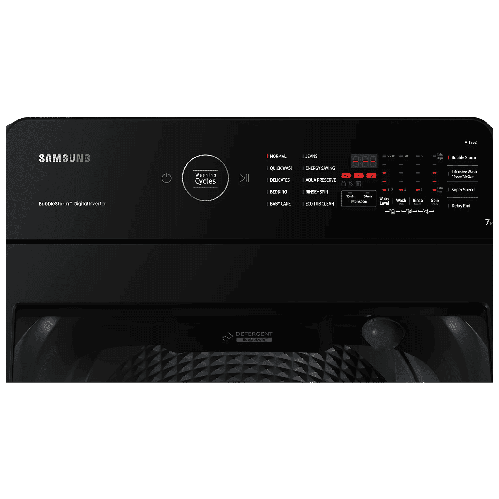 SAMSUNG 7 kg 5 Star Fully Automatic Top Load Washing Machine (WA70BG4545BDTL, Diamond Drum, Dark Gray)_4