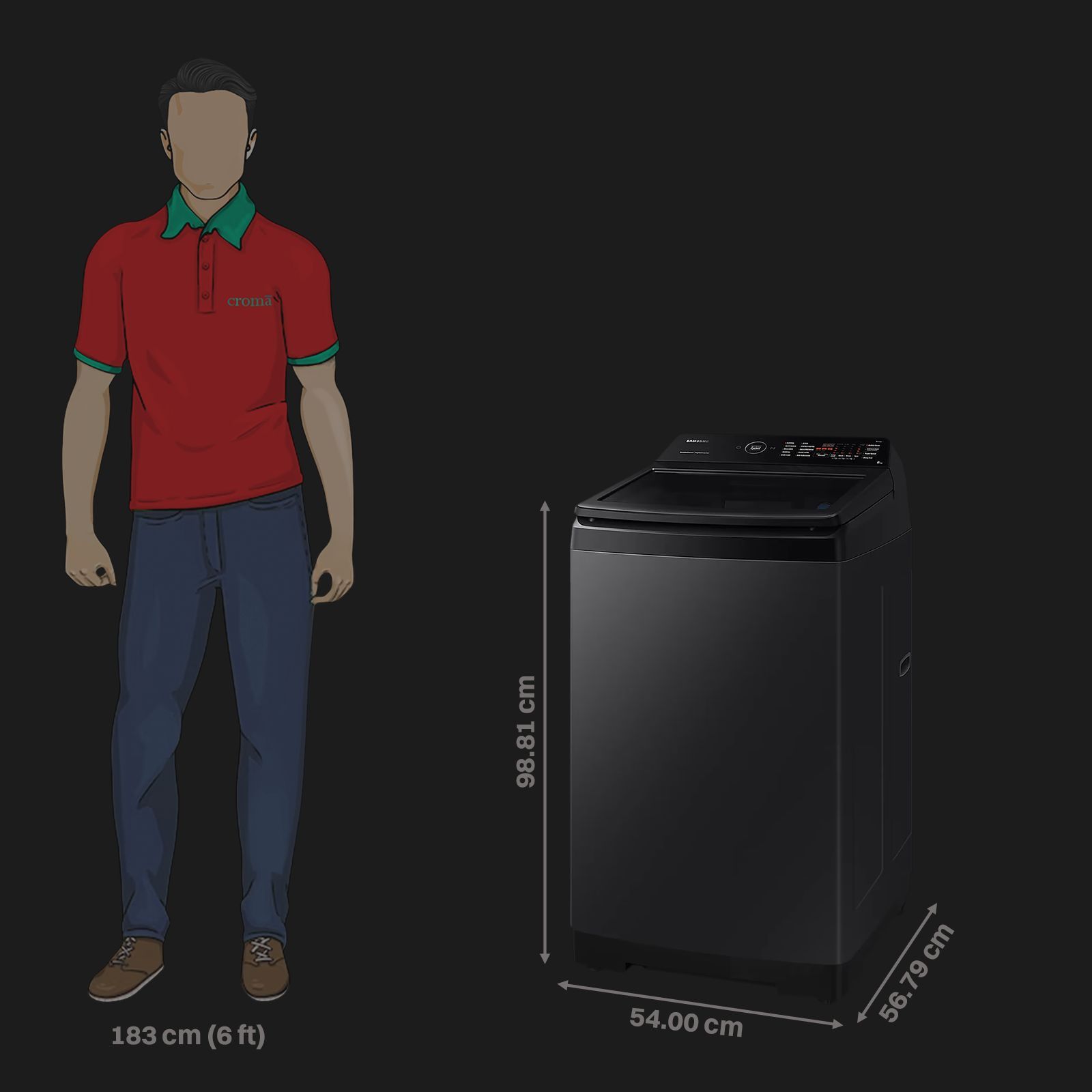 SAMSUNG 8 kg 5 Star Fully Automatic Top Load Washing Machine (WA80BG4545BVTL, Diamond Drum, Black Caviar) SAMSUNG 8 kg 5 Star Fully Automatic Top Load Washing Machine (WA80BG4545BVTL, Diamond Drum, Black Caviar)_3