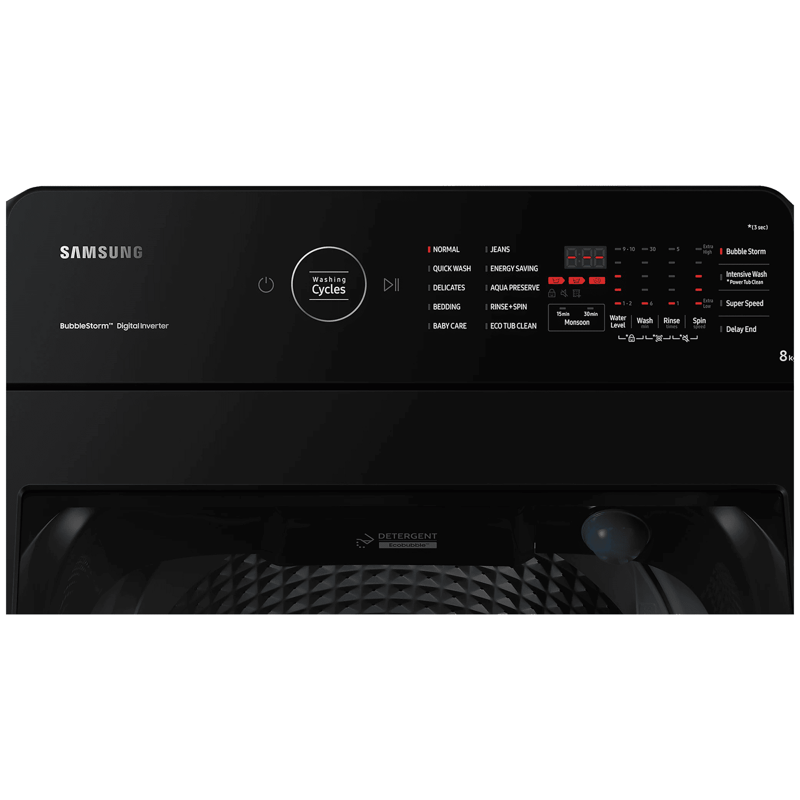 SAMSUNG 8 kg 5 Star Fully Automatic Top Load Washing Machine (WA80BG4545BVTL, Diamond Drum, Black Caviar) SAMSUNG 8 kg 5 Star Fully Automatic Top Load Washing Machine (WA80BG4545BVTL, Diamond Drum, Black Caviar)_4