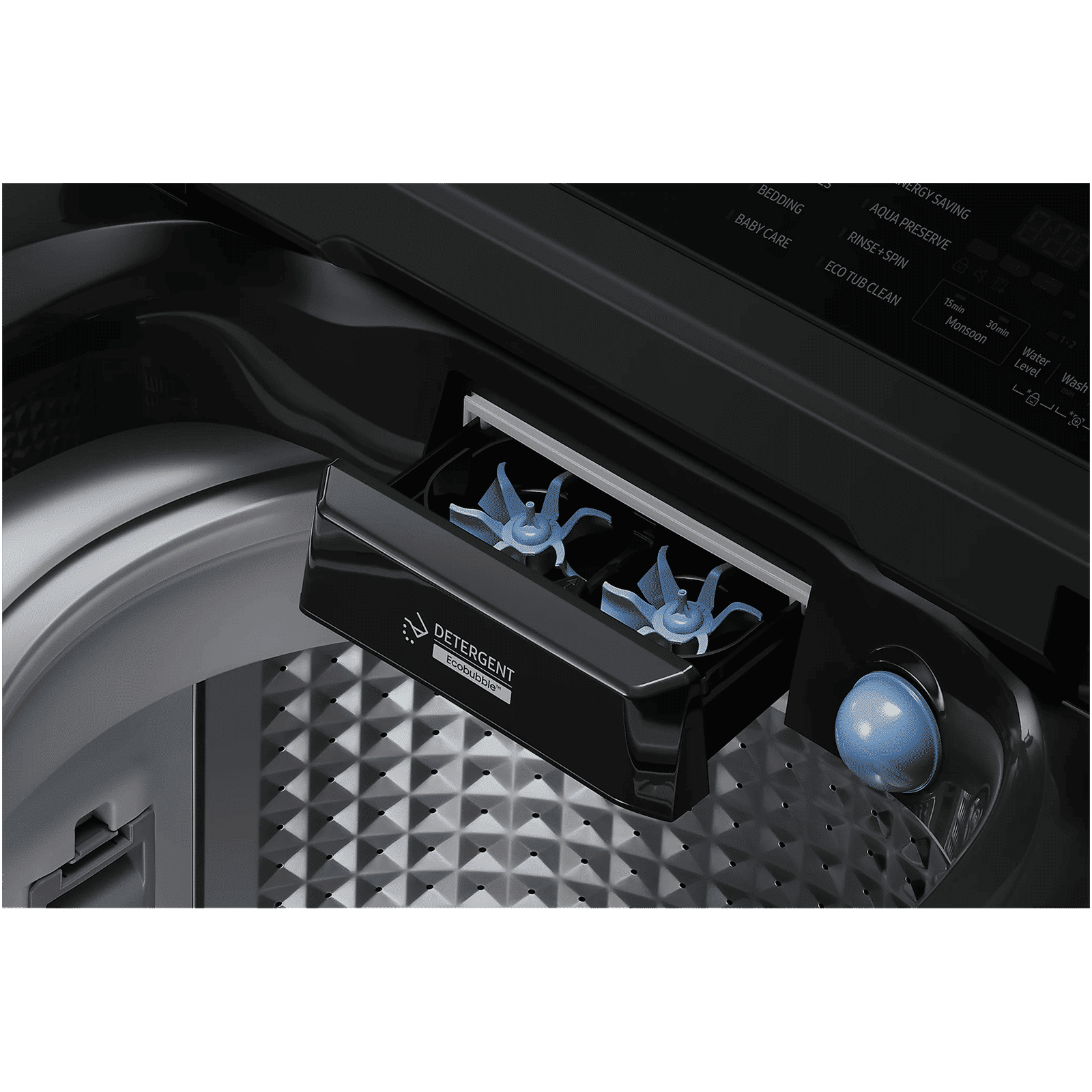 SAMSUNG 8 kg 5 Star Fully Automatic Top Load Washing Machine (WA80BG4686BVTL, In-built Heater, Black Caviar)_7