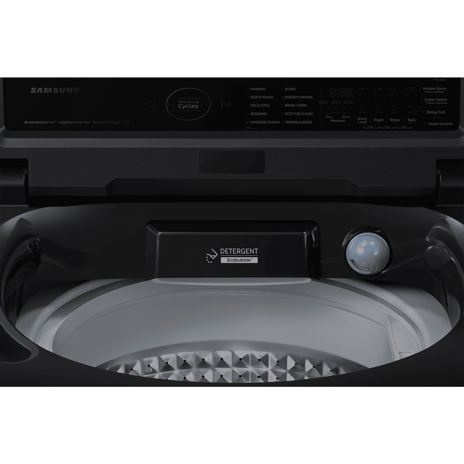 SAMSUNG 8 kg 5 Star Fully Automatic Top Load Washing Machine (WA80BG4686BVTL, In-built Heater, Black Caviar)_11