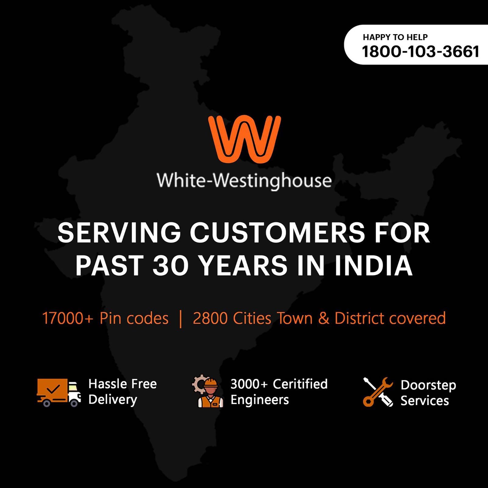 White Westinghouse 8.5 kg Fully Automatic Front Load Washing Machine (HDF8500, In-Built Heater, Black & White)_12