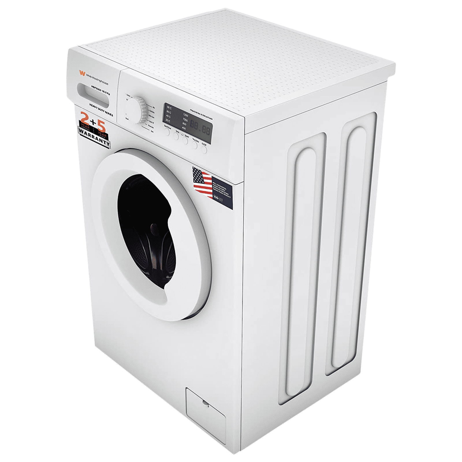 White Westinghouse 10.5 kg Fully Automatic Front Load Washing Machine (HDF1050, In-built Heater, White) White Westinghouse 10.5 kg Fully Automatic Front Load Washing Machine (HDF1050, In-built Heater, White)_4