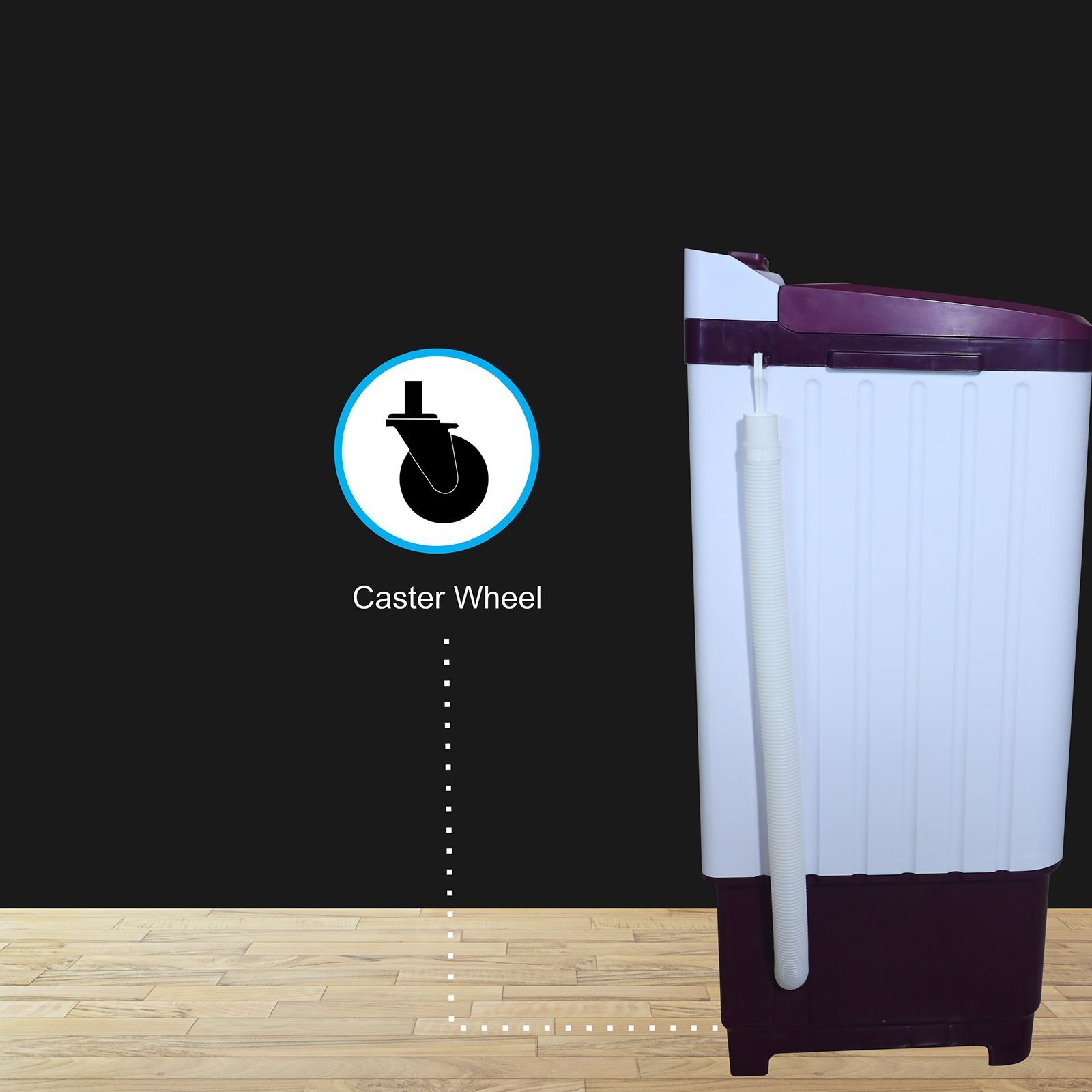 FOXSKY 7 kg Semi-Automatic Top Load Washing Machine with Magic Filter (Aqua Wash, Maroon)_9