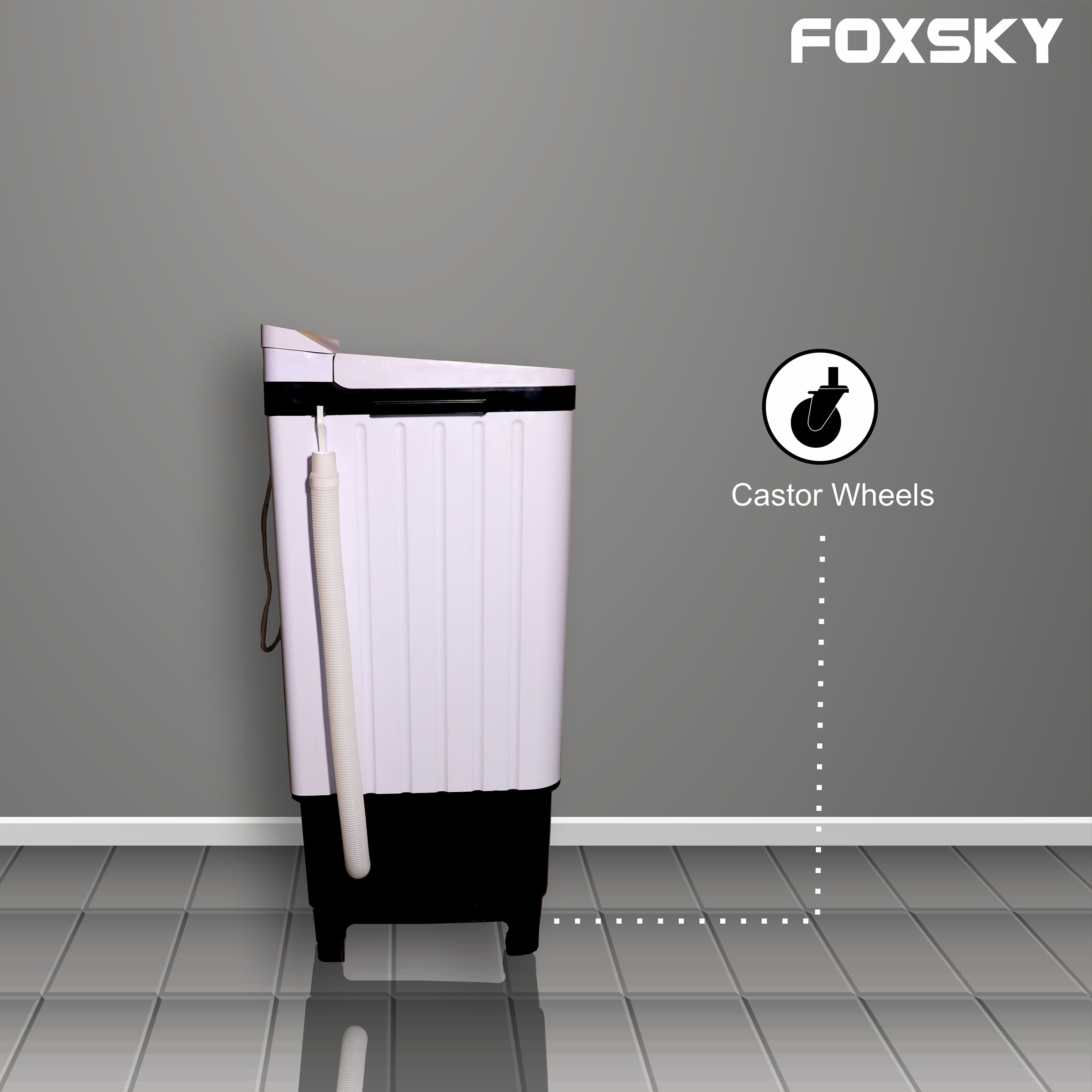 FOXSKY 7.5 Kg Semi Automatic Washing Machine with 3D Scrub Technology (Aqua Wash, Maroon)_5