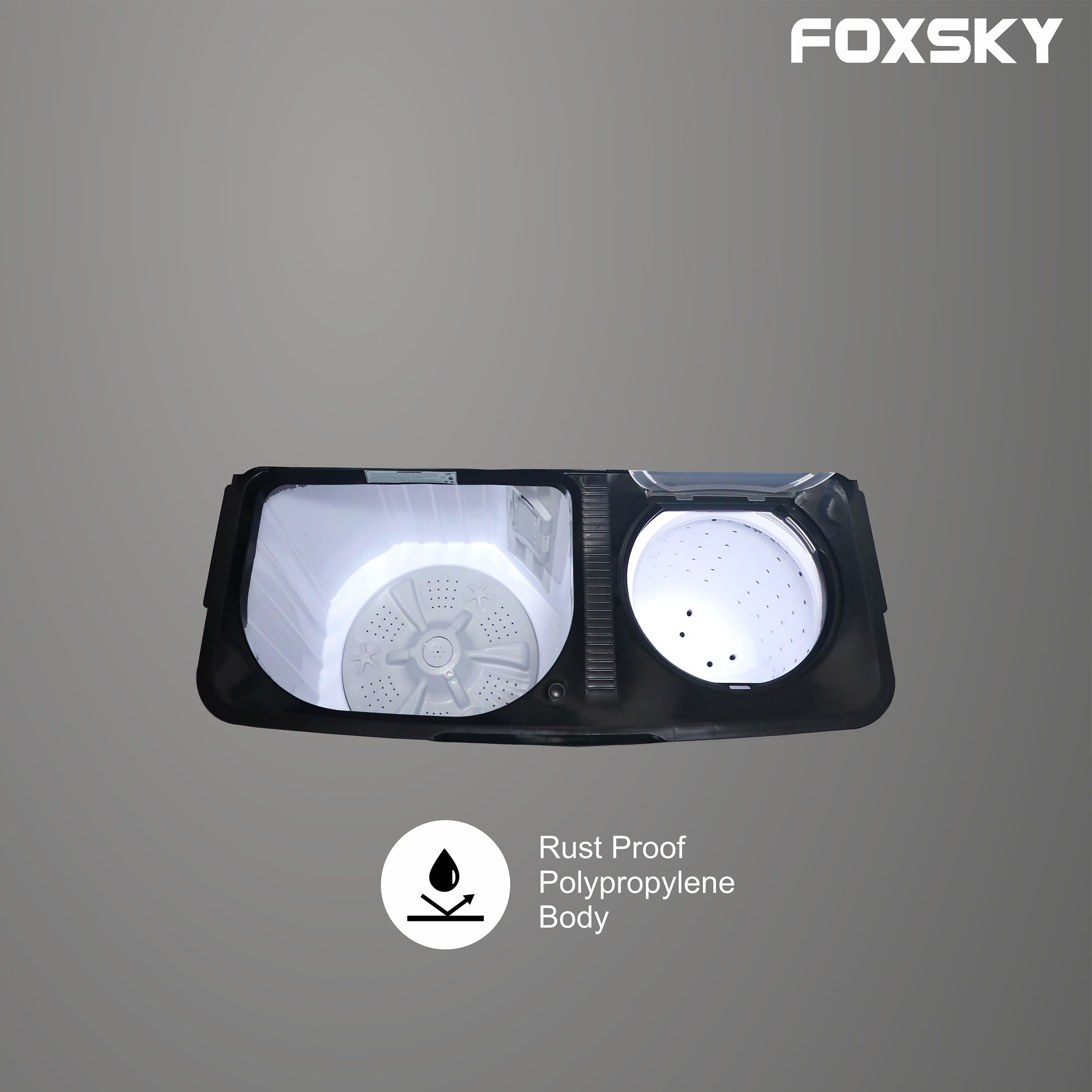 FOXSKY 7.5 Kg Semi Automatic Washing Machine with 3D Scrub Technology (Aqua Wash, Maroon)_7