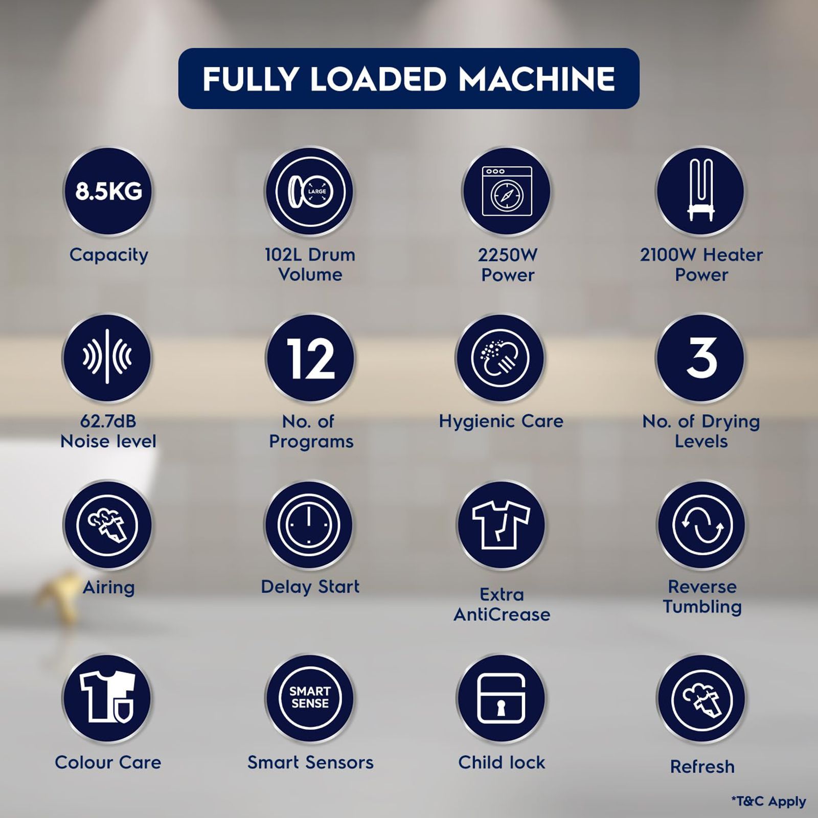 Electrolux 8.5 Kg Fully Automatic Front Load Dryer (UltimateCare 300, EDV854J3WB, ReverseTumbling, White)_19