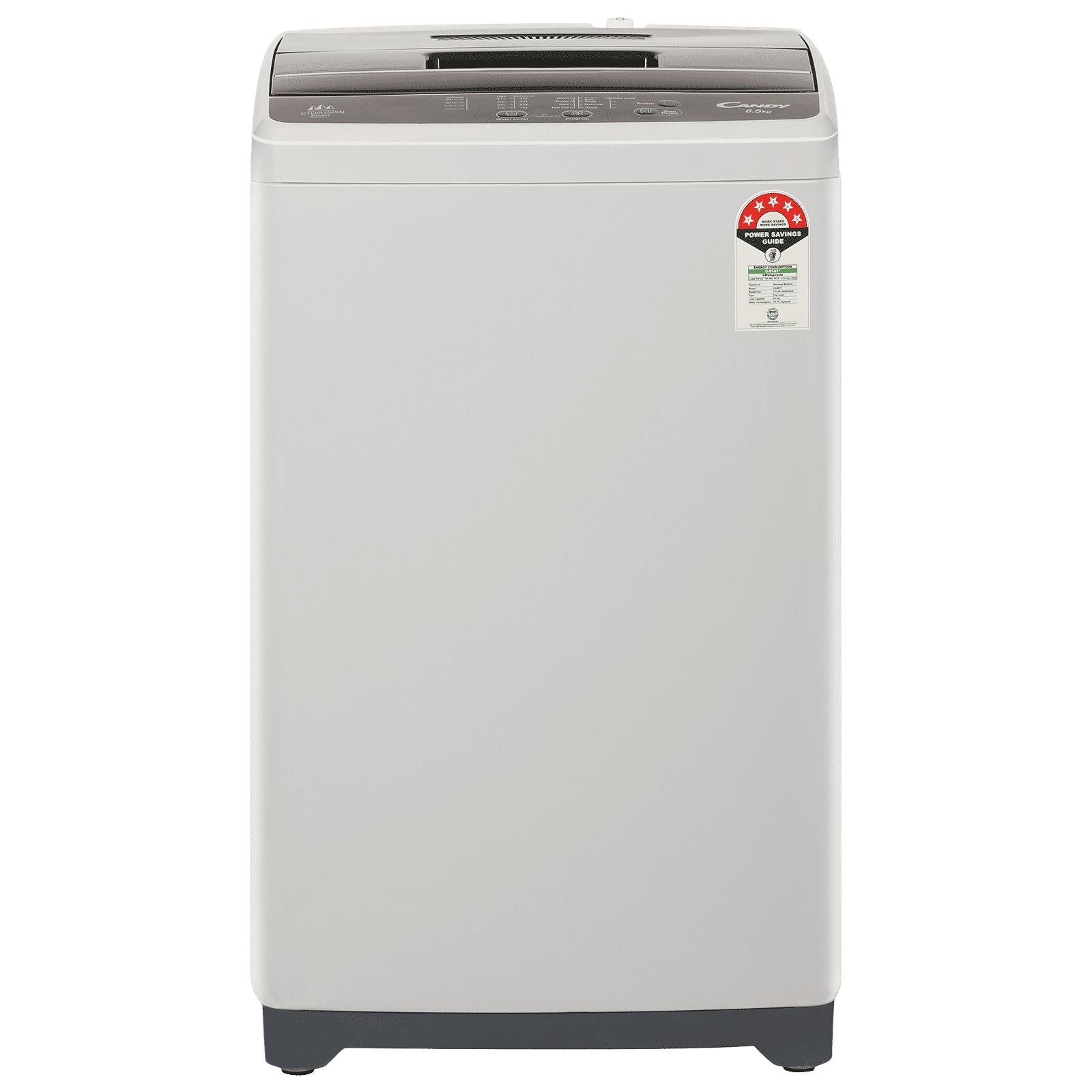 CANDY 6.5 Kg 5 Star Fully Automatic Top Load Washing Machine (CTL651269N, Stainless Steel Drum, Moonlight Grey)_1