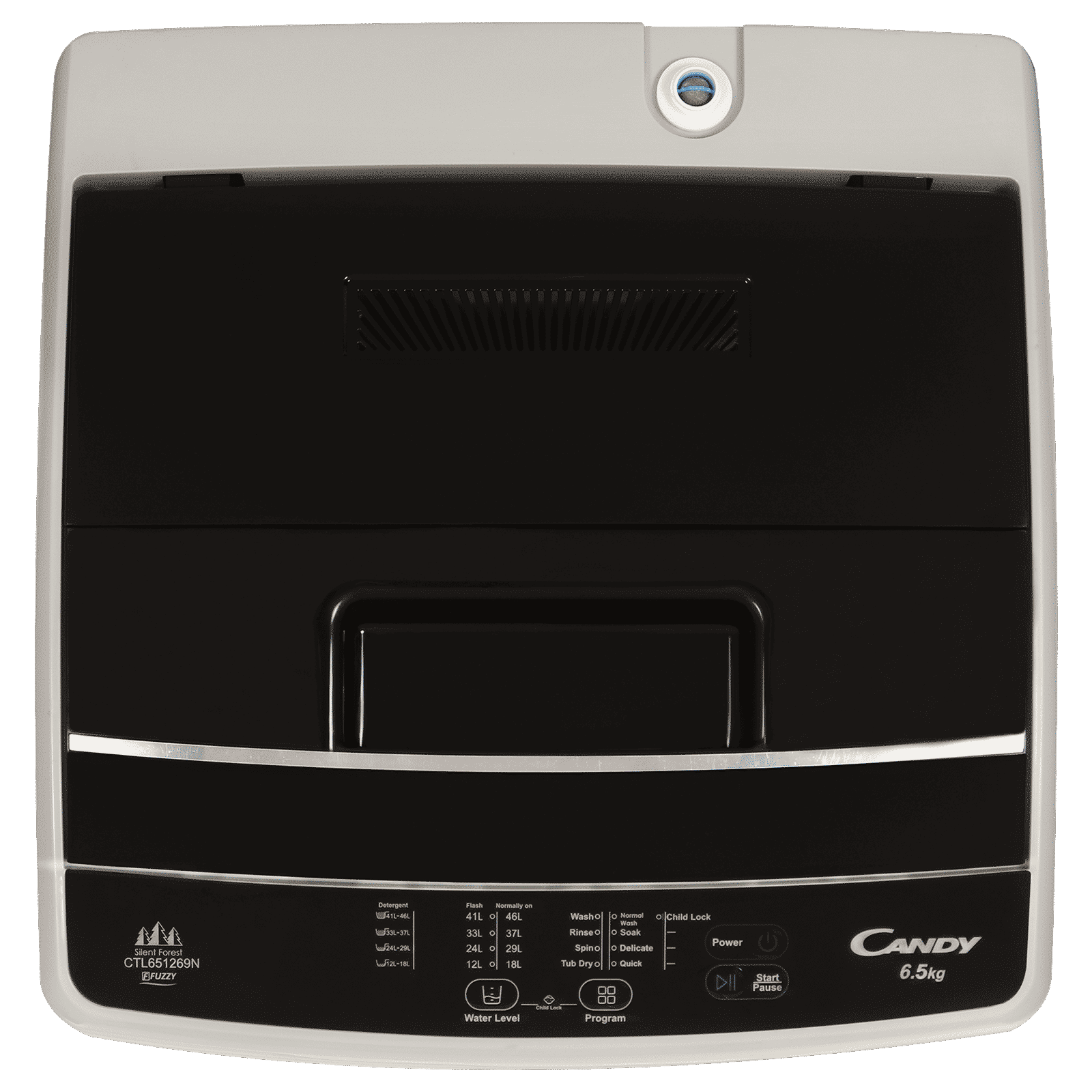 CANDY 6.5 Kg 5 Star Fully Automatic Top Load Washing Machine (CTL651269N, Stainless Steel Drum, Moonlight Grey)_4