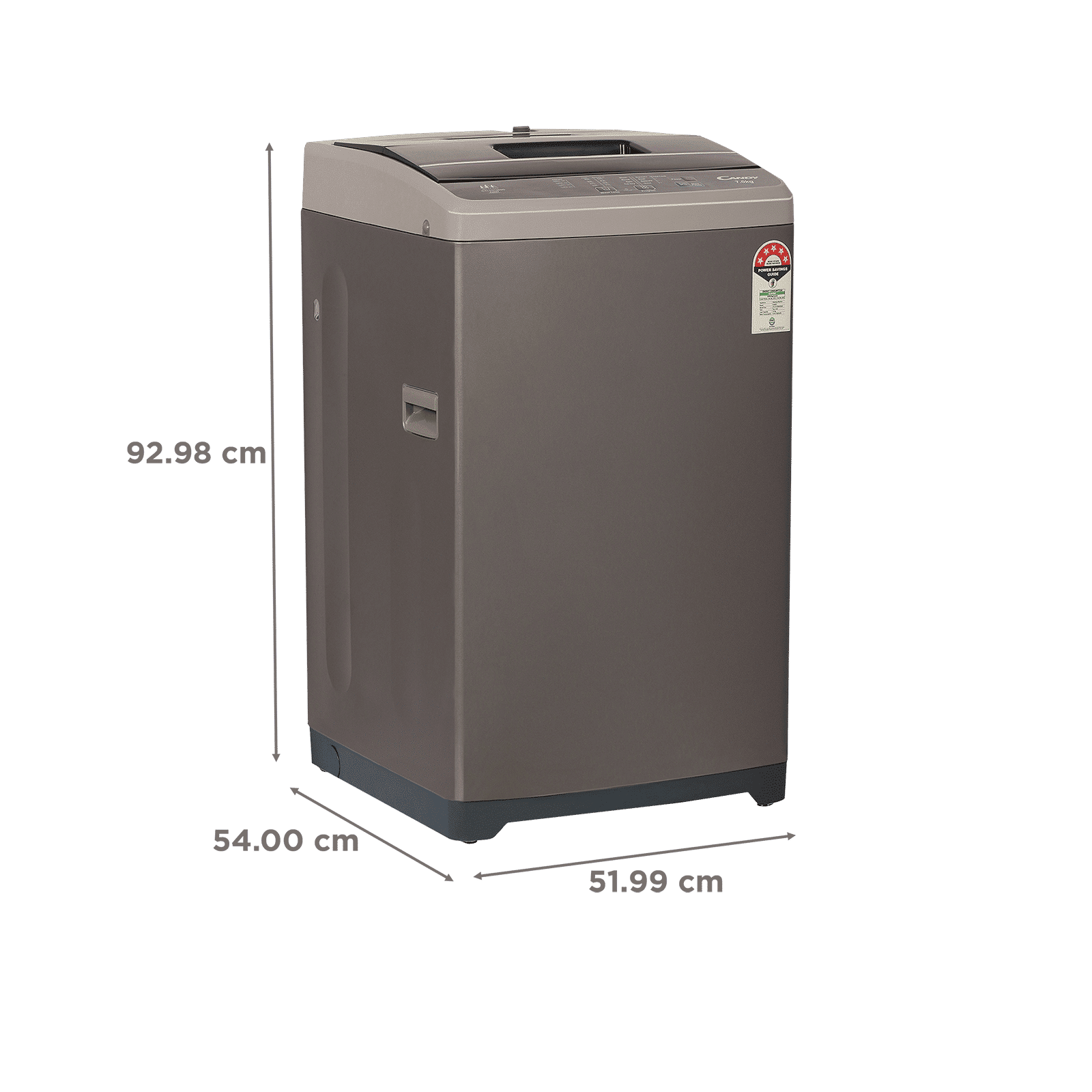 CANDY 7 kg 5 Star Fully Automatic Top Load Washing Machine (CTL701269S, Stainless Steel Drum, Dark Grey)_3