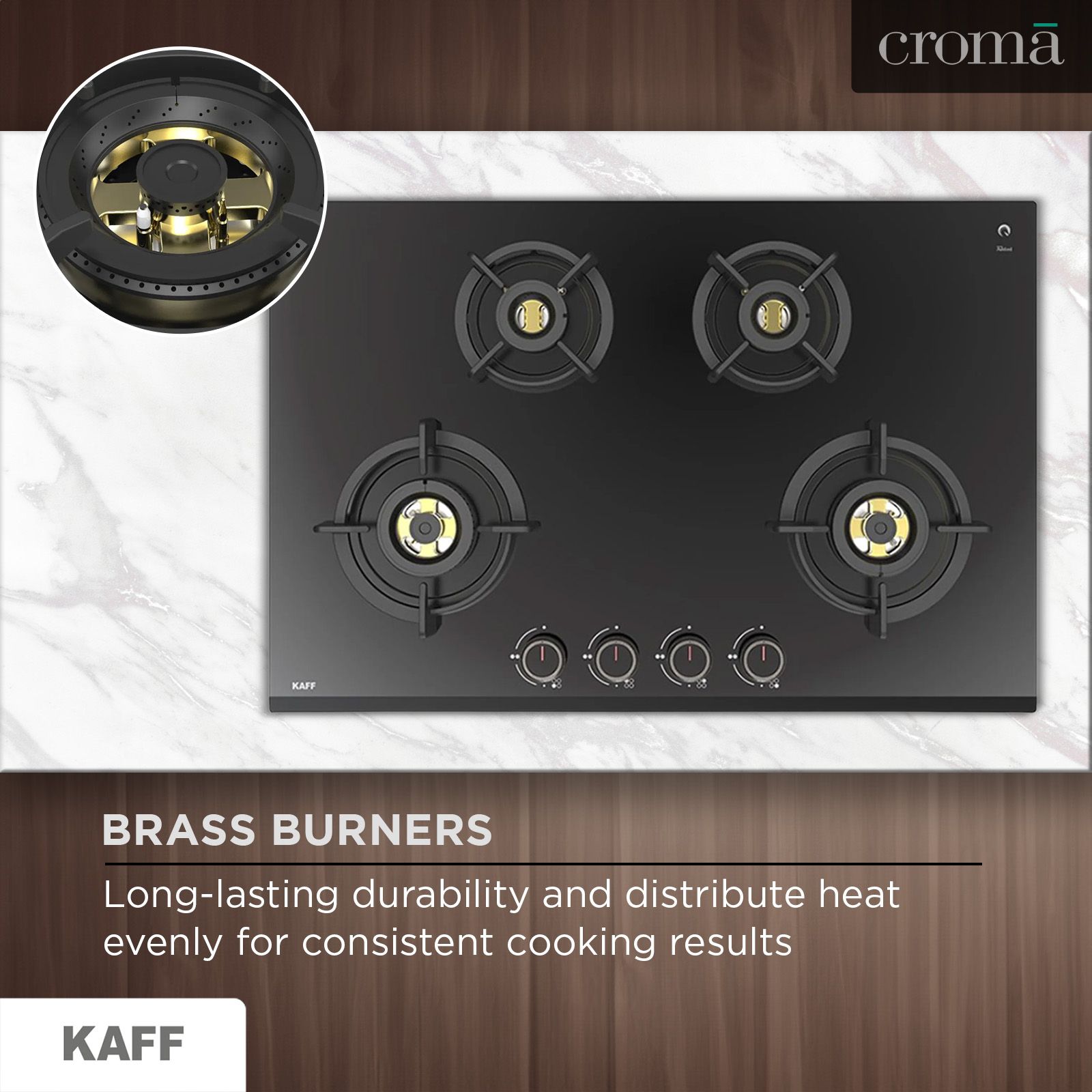 KAFF ASF 784 Tempered Glass Top 4 Burner Automatic Electric Hob (Flame Failure Device, Black)_12
