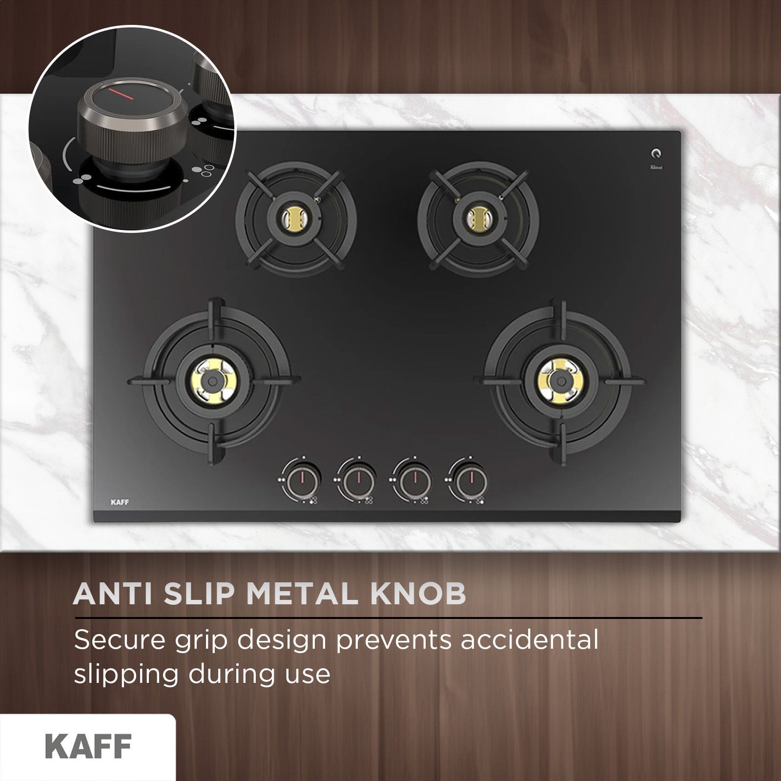 KAFF ASF 784 Tempered Glass Top 4 Burner Automatic Electric Hob (Flame Failure Device, Black)_14