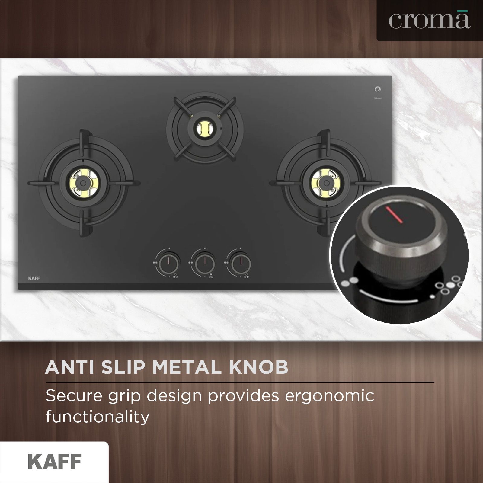 KAFF ASF 783 Tempered Glass Top 3 Burner Automatic Electric Hob (Flame Failure Device, Black)_19