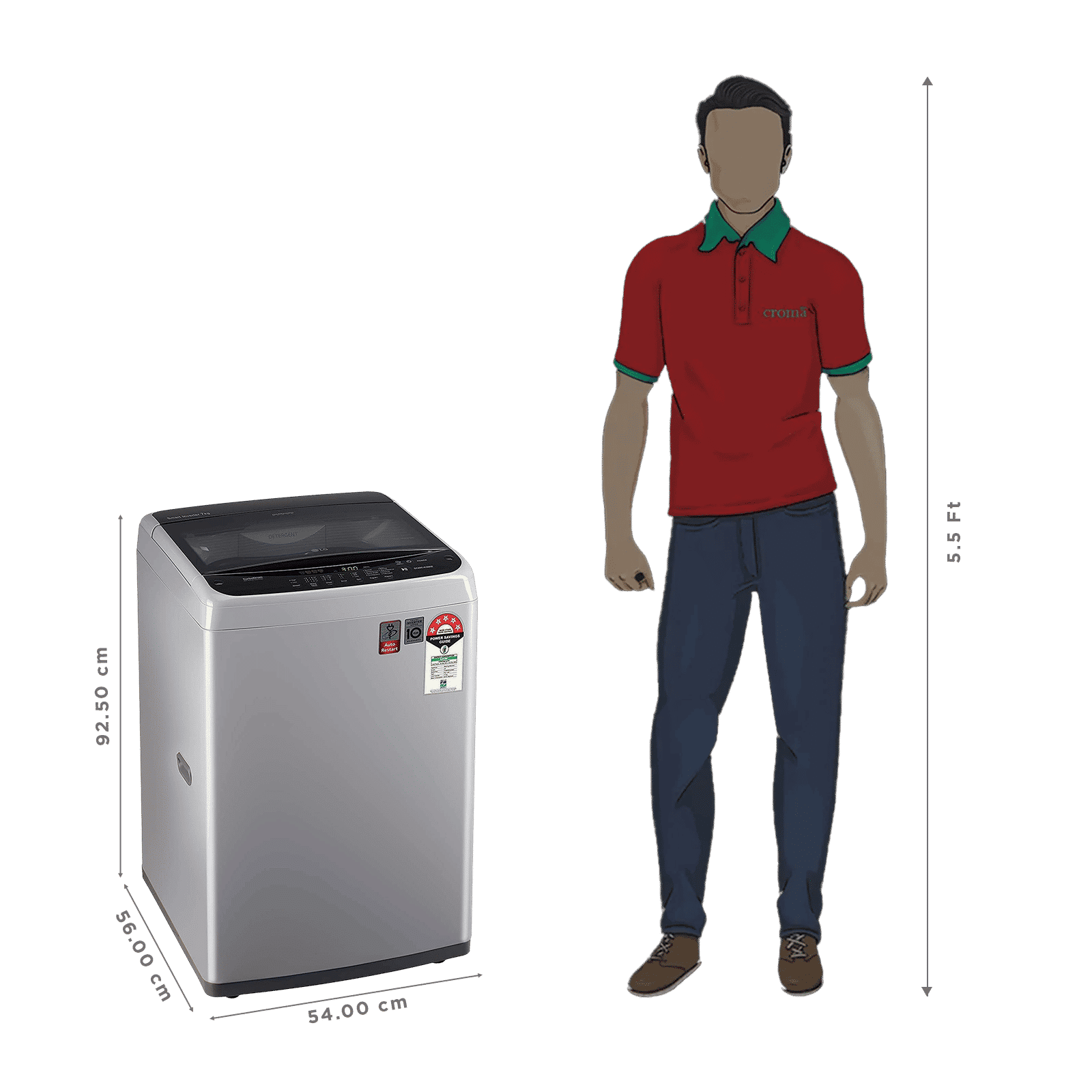LG 7 kg 5 Star Inverter Fully Automatic Top Load Washing Machine (T70SPSF2Z.ASFQEIL, Auto Balance System, Middle Free Silver)_3