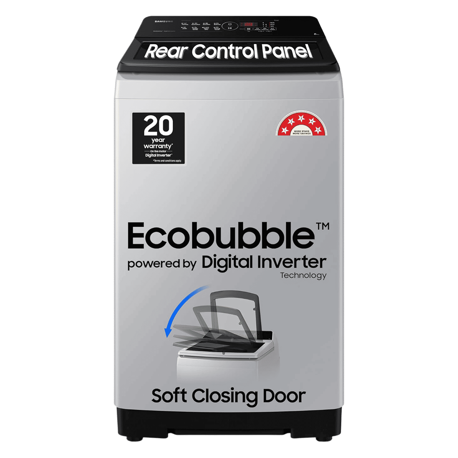 SAMSUNG 8 Kg 5 Star Inverter Fully Automatic Top Load Washing Machine (WA80BG4441BGTL, Diamond Drum, Light Grey) SAMSUNG 8 Kg 5 Star Inverter Fully Automatic Top Load Washing Machine (WA80BG4441BGTL, Diamond Drum, Light Grey)_1