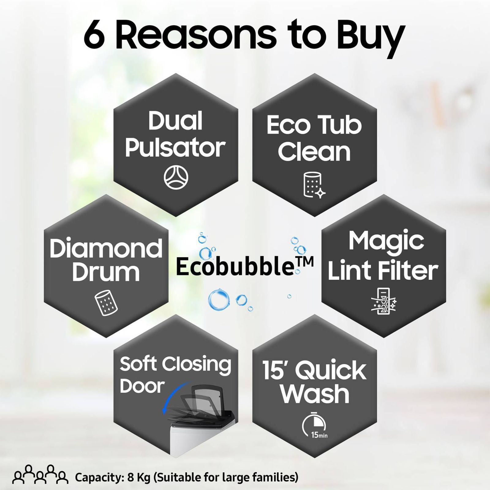 SAMSUNG 8 Kg 5 Star Inverter Fully Automatic Top Load Washing Machine (WA80BG4441BGTL, Diamond Drum, Light Grey) SAMSUNG 8 Kg 5 Star Inverter Fully Automatic Top Load Washing Machine (WA80BG4441BGTL, Diamond Drum, Light Grey)_18