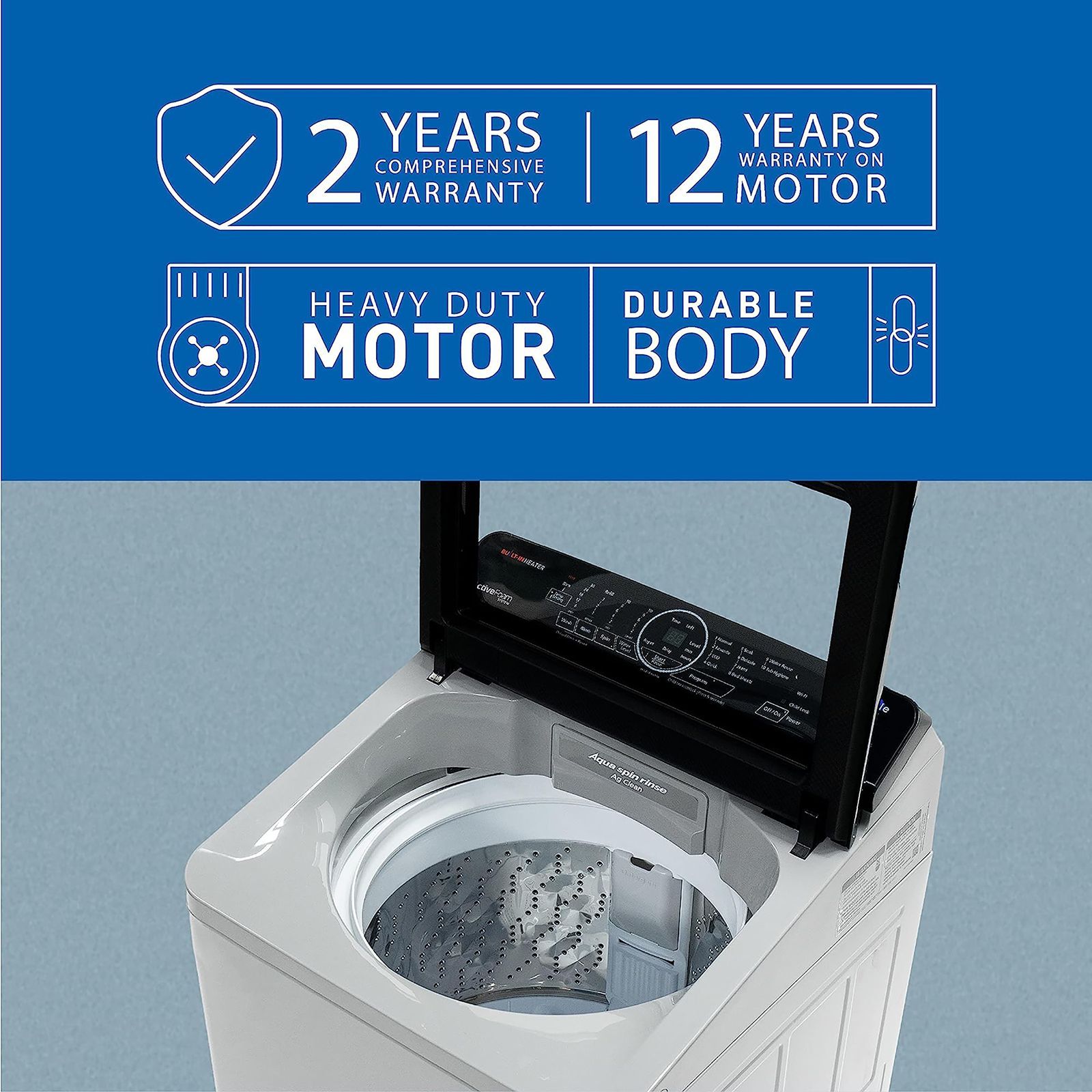 Panasonic 7 kg 5 Star Fully Automatic Top Load Washing Machine (NA-F70AH10MB, In-built Heater, Middle Free Silver)_10