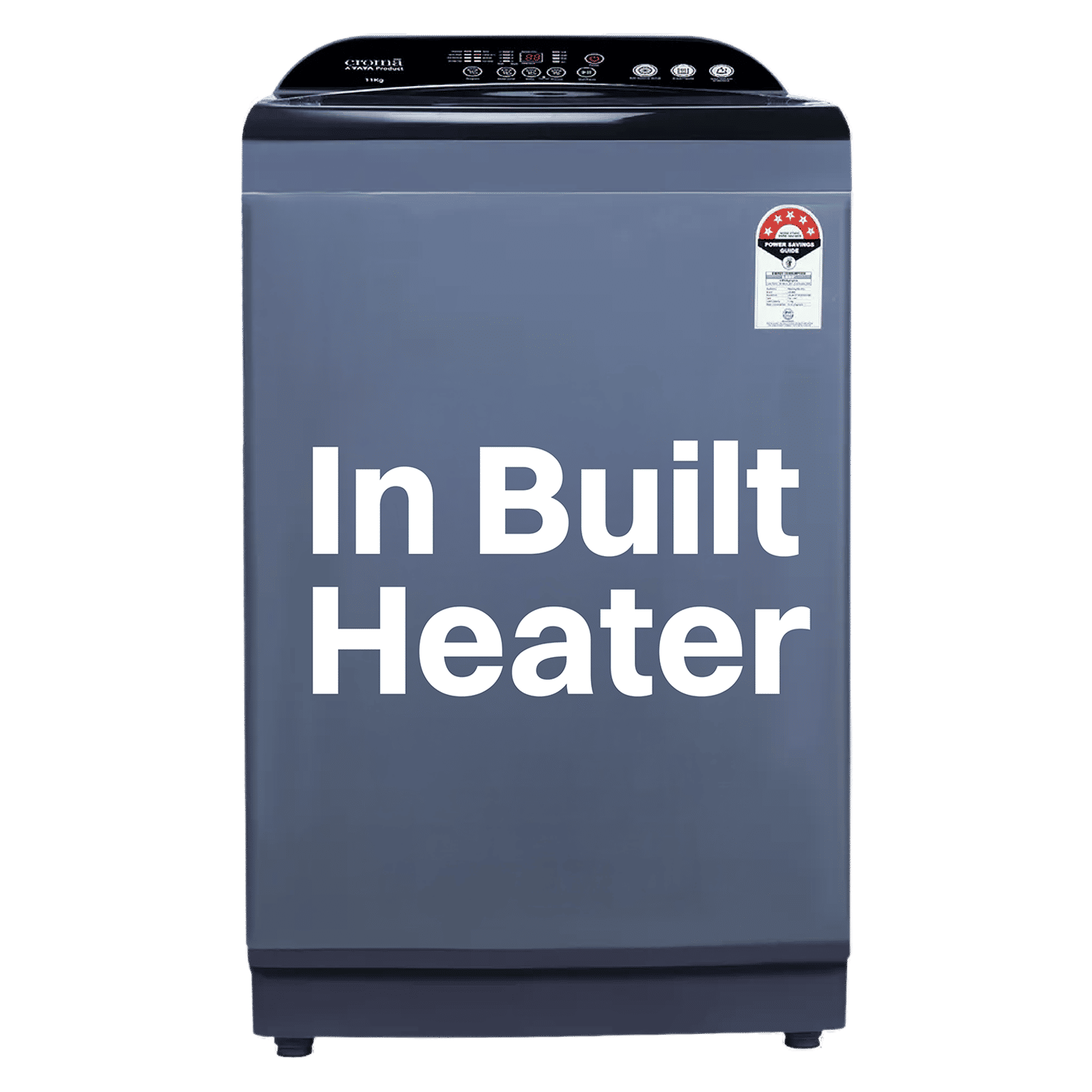 Croma 11 kg 5 Star Inverter Fully Automatic Top Load Washing Machine ( In-built Heater, Mid Black)_1
