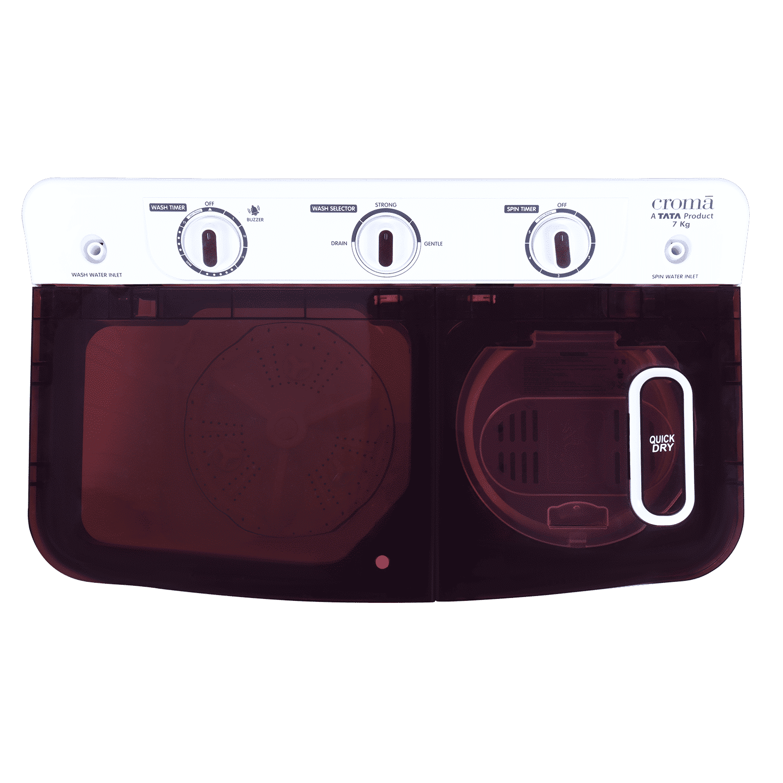 Croma 7 kg 5 Star Semi Automatic Washing Machine with Built-in Soak Function (Burgundy) Croma 7 kg 5 Star Semi Automatic Washing Machine with Built-in Soak Function (Burgundy)_12