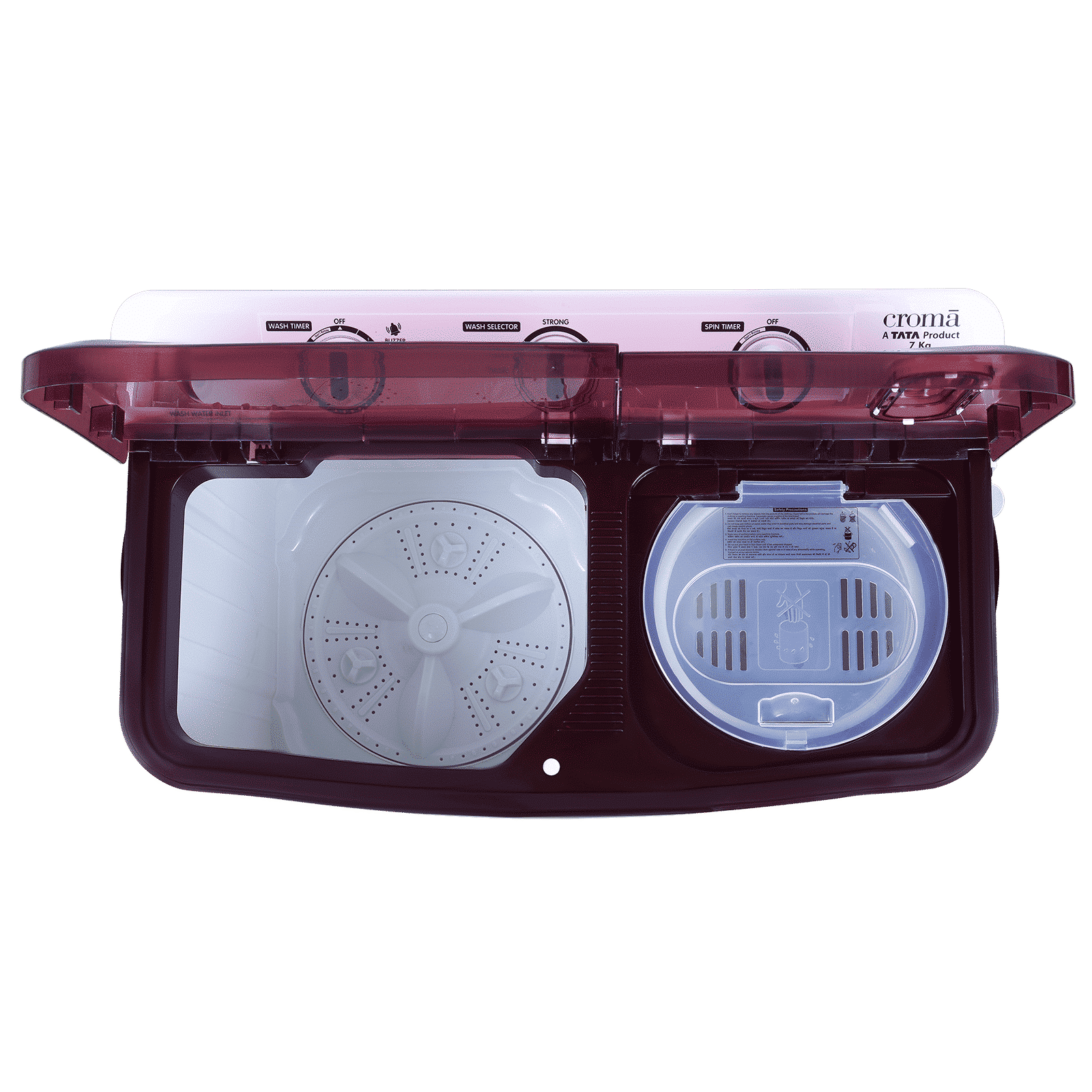 Croma 7 kg 5 Star Semi Automatic Washing Machine with Built-in Soak Function (Burgundy) Croma 7 kg 5 Star Semi Automatic Washing Machine with Built-in Soak Function (Burgundy)_14